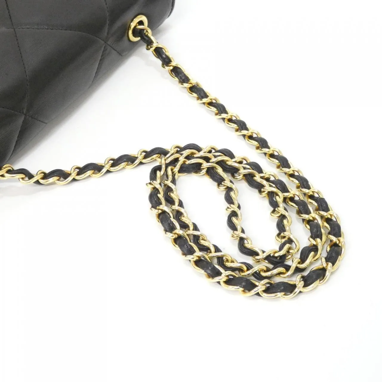CHANEL Shoulder Lambskin Black Lambskin Rank A - Thumbnail 7