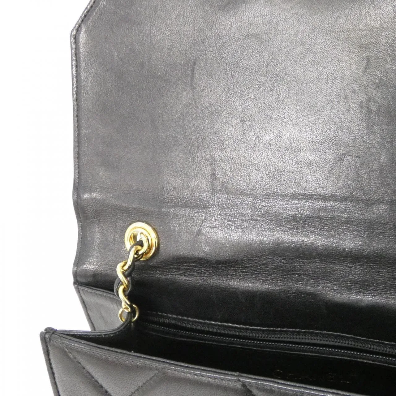 CHANEL Shoulder Lambskin Black Lambskin Rank A - Thumbnail 10