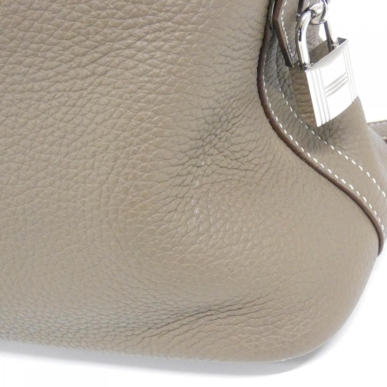 HERMES Bolide 073419CK Handbag Clemence Etoupe Clemence 皮 中古品A - 縮圖 4