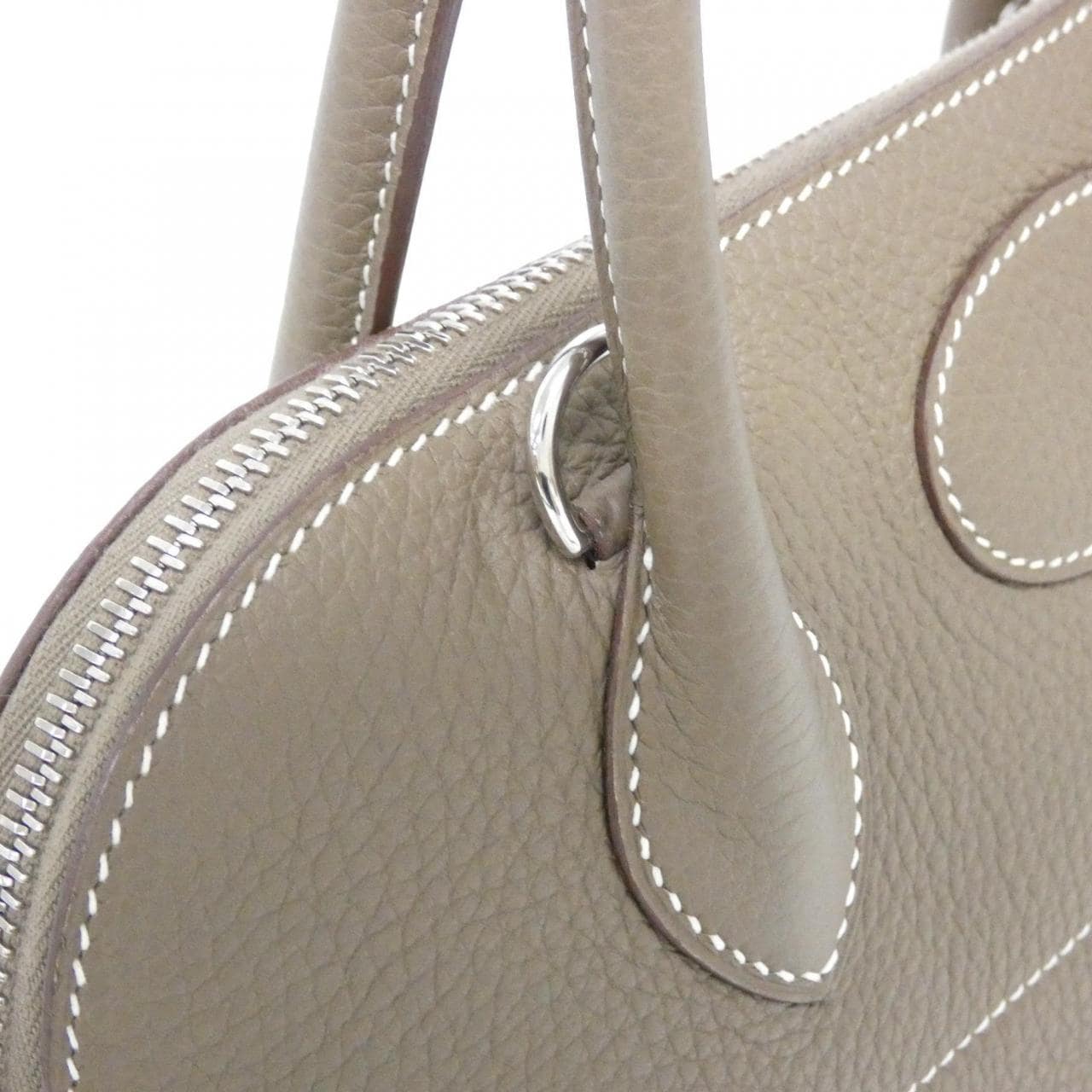 HERMES Bolide 073419CK Handbag Clemence Etoupe Clemence 皮 中古品A - 縮圖 6