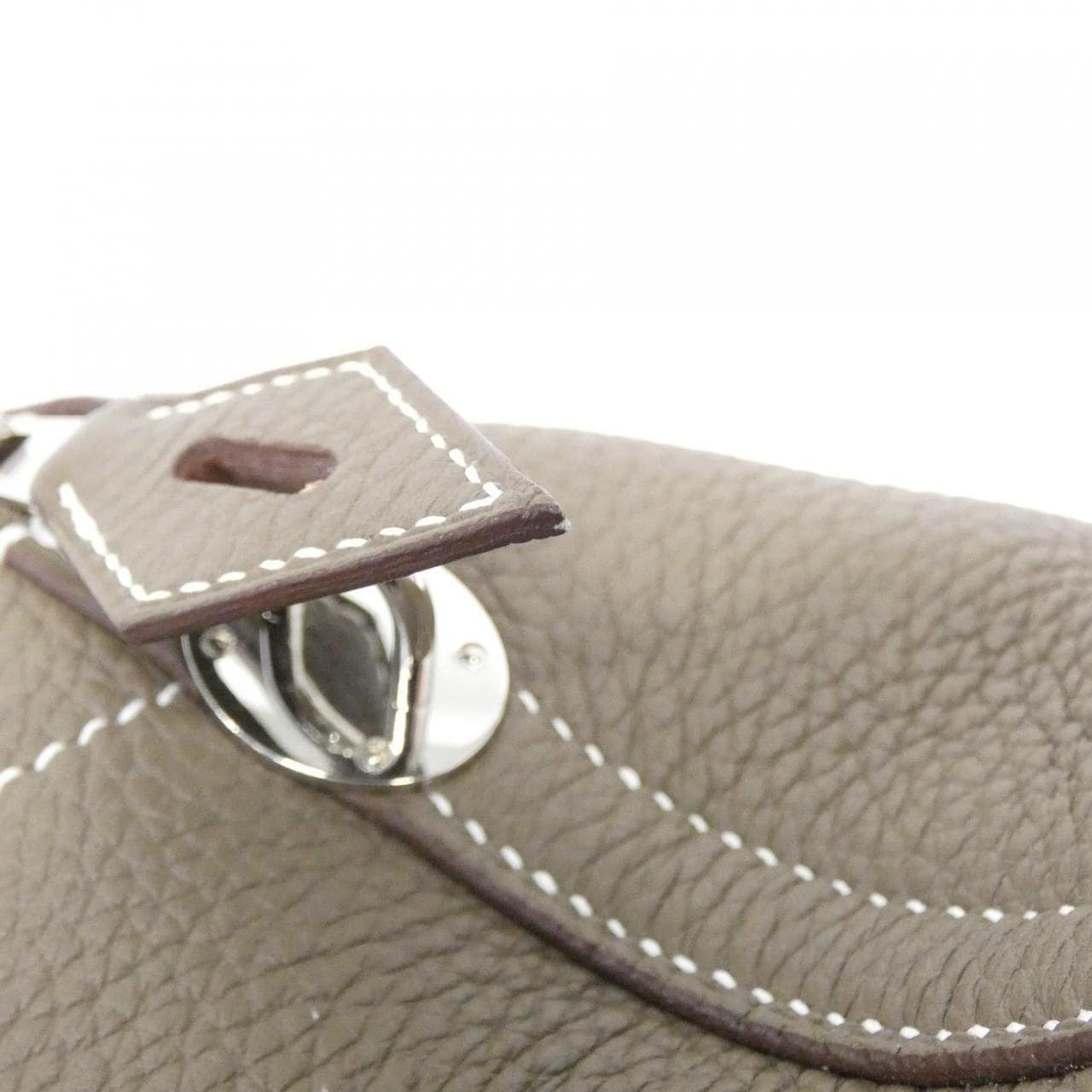 HERMES Bolide 073419CK Handbag Clemence Etoupe Clemence 皮 中古品A - 縮圖 7