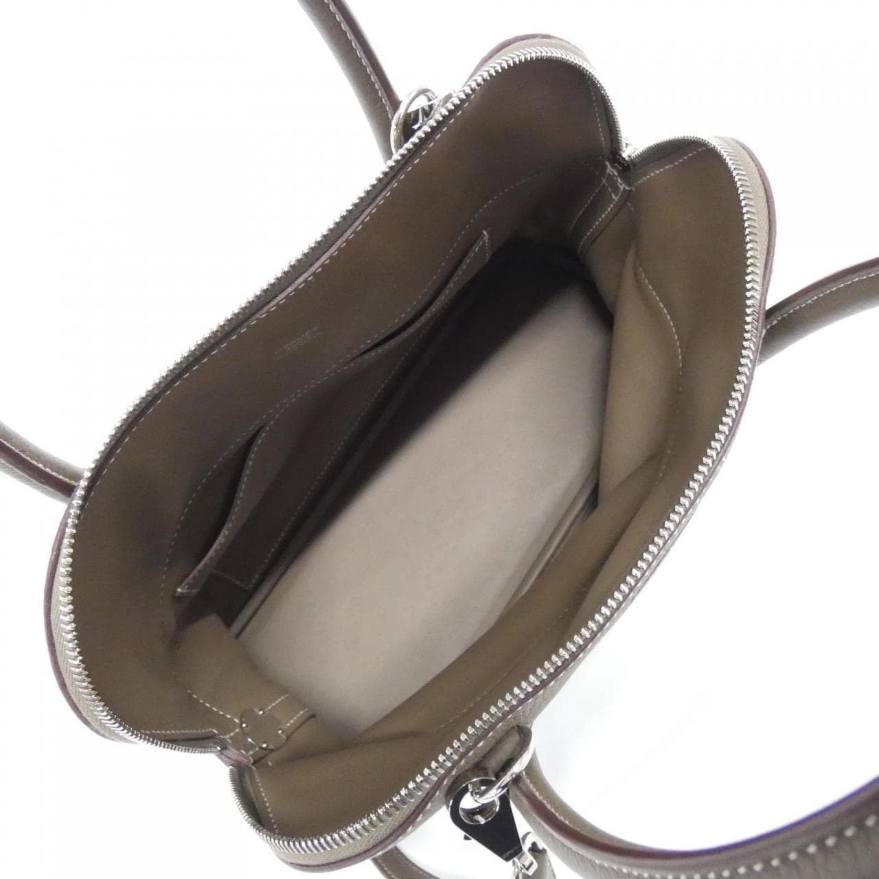 HERMES Bolide 073419CK Handbag Clemence Etoupe Clemence 皮 中古品A - 縮圖 10