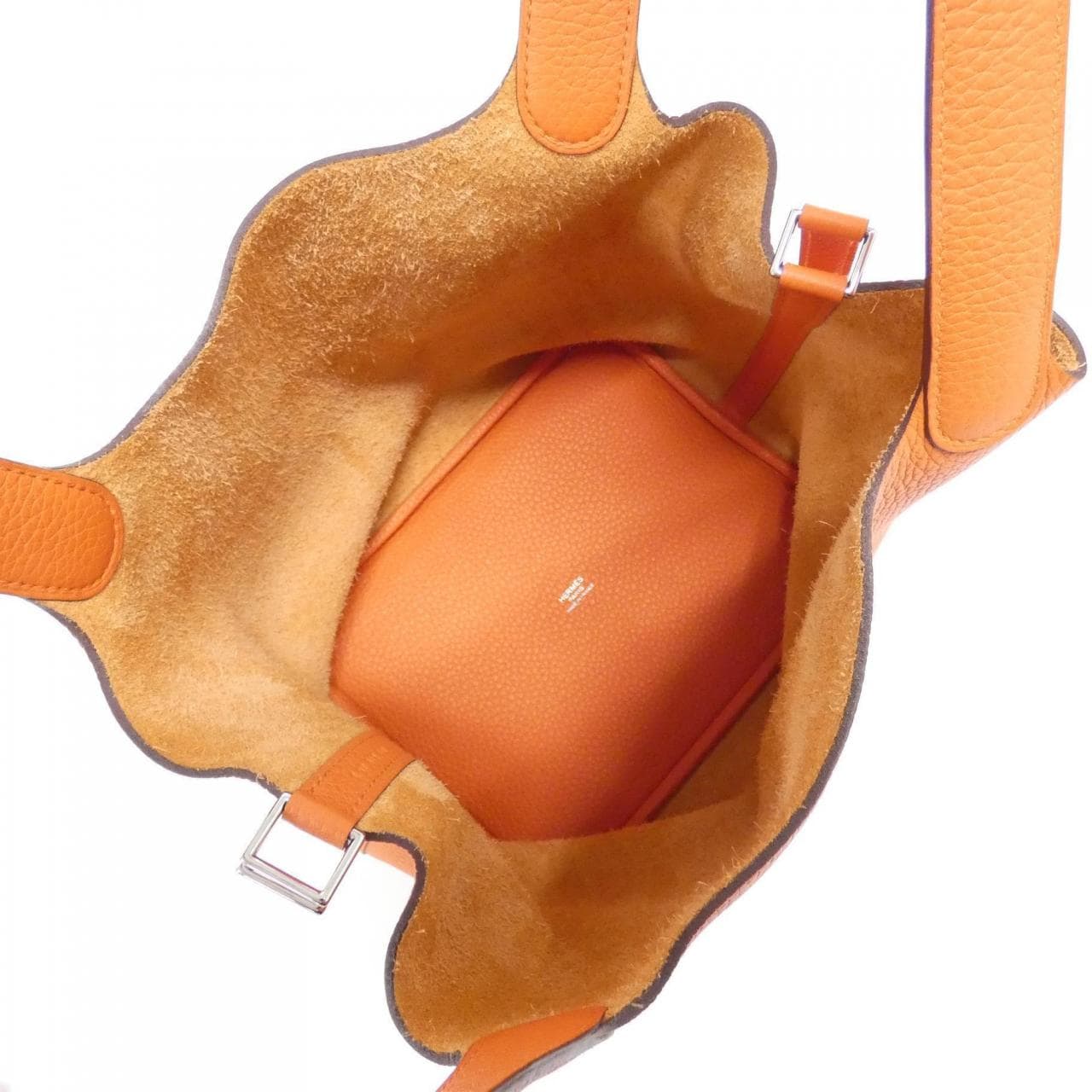 HERMES HERMÈS Picotin 060991CK Bag Clemence Black Clemence Leather - Thumbnail 5