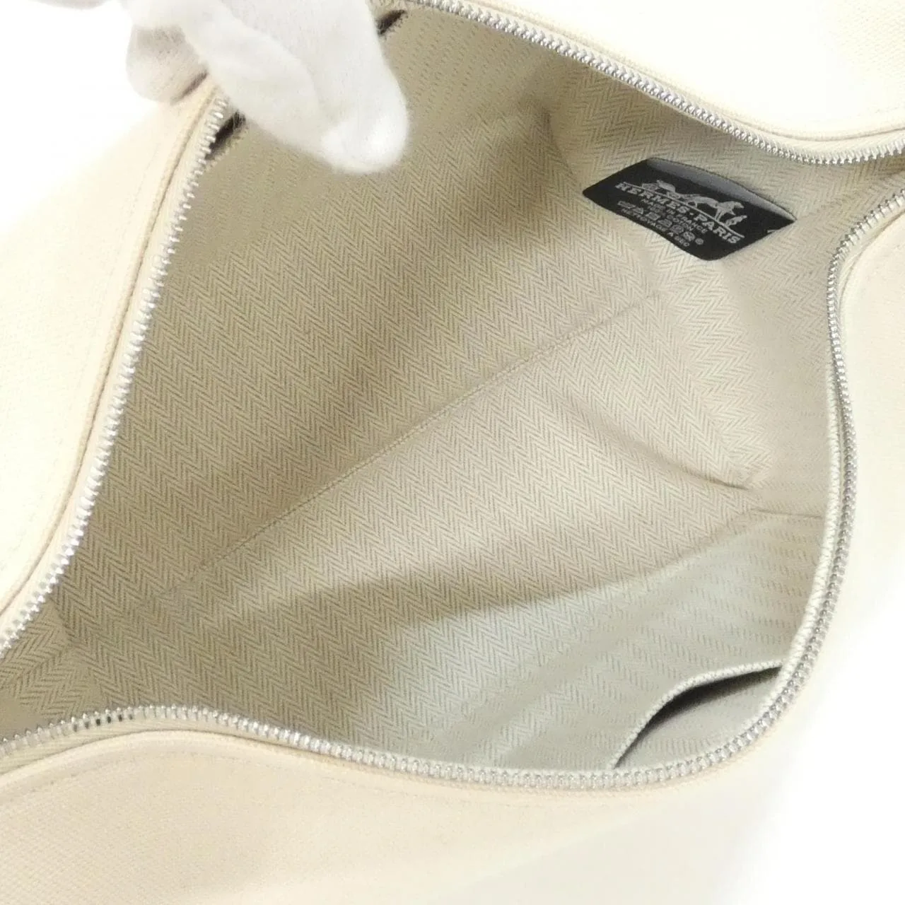 HERMES 104346M Pouch Canvas Black Canvas Rank A - Thumbnail 8