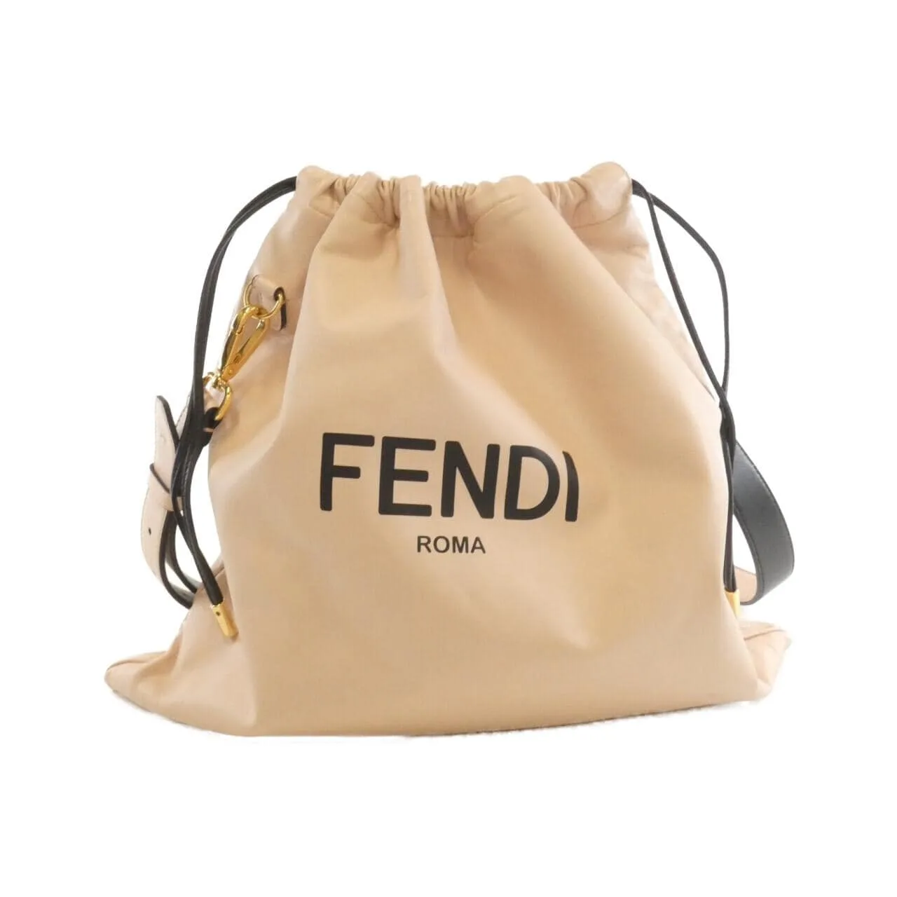 FENDI 8BT338 ADM9 Shoulder Leather Black
