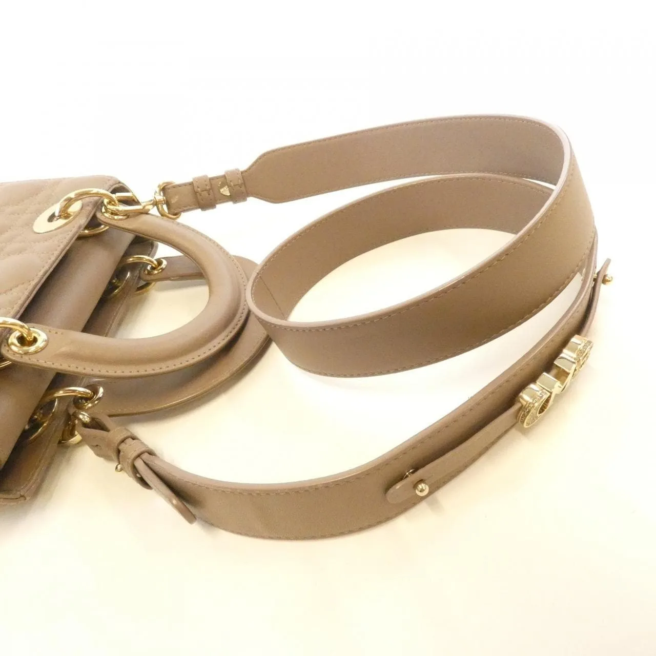 DIOR Lady Dior M0538OCEA Handbag Lambskin 黑色 羊皮 中古品B - 縮圖 5