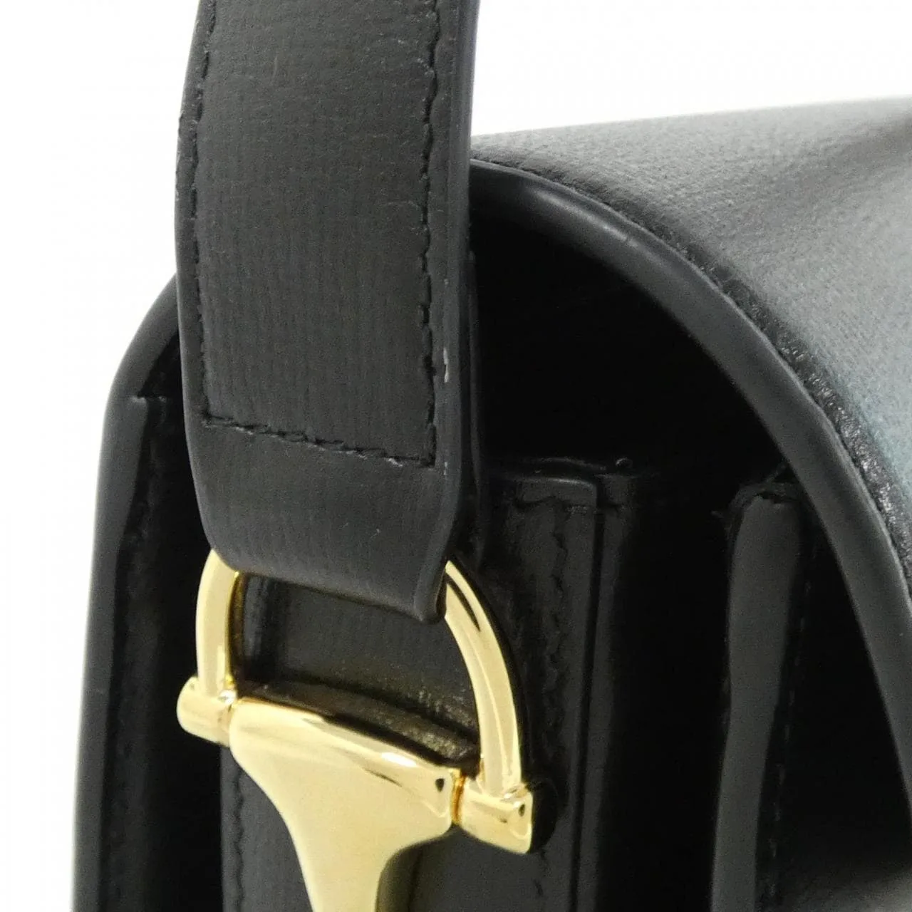 GUCCI Horsebit 1955 602204 1DB0G Shoulder Leather Black Leather Rank A - Thumbnail 7