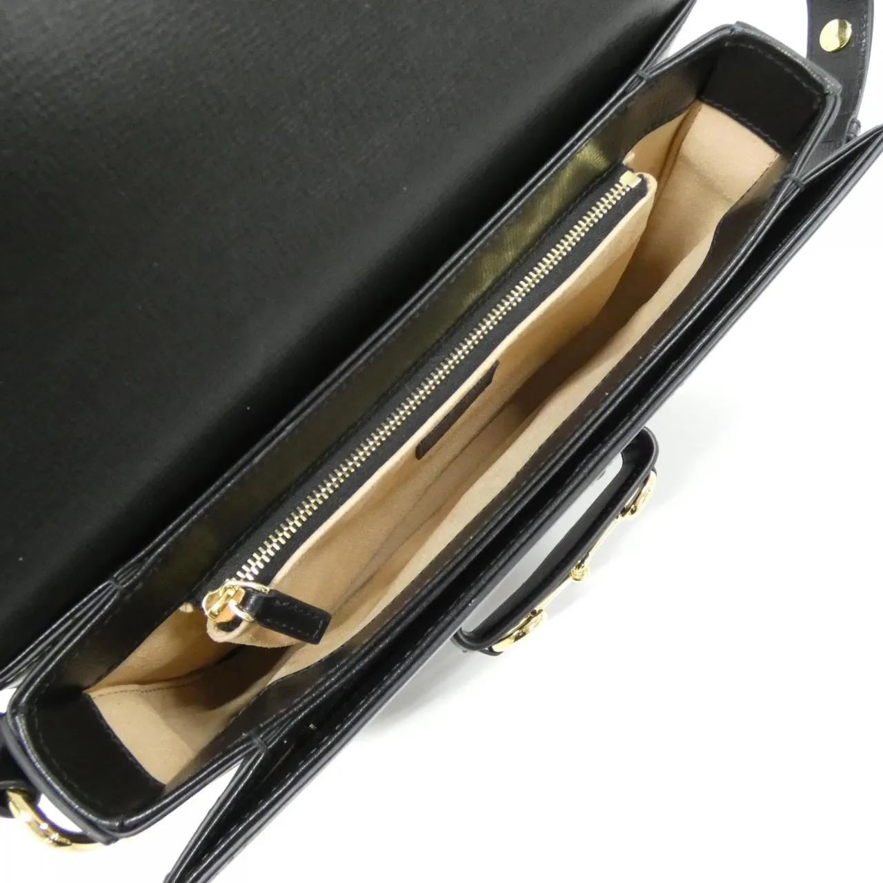 GUCCI Horsebit 1955 602204 1DB0G Shoulder Leather Black Leather Rank A - Thumbnail 9