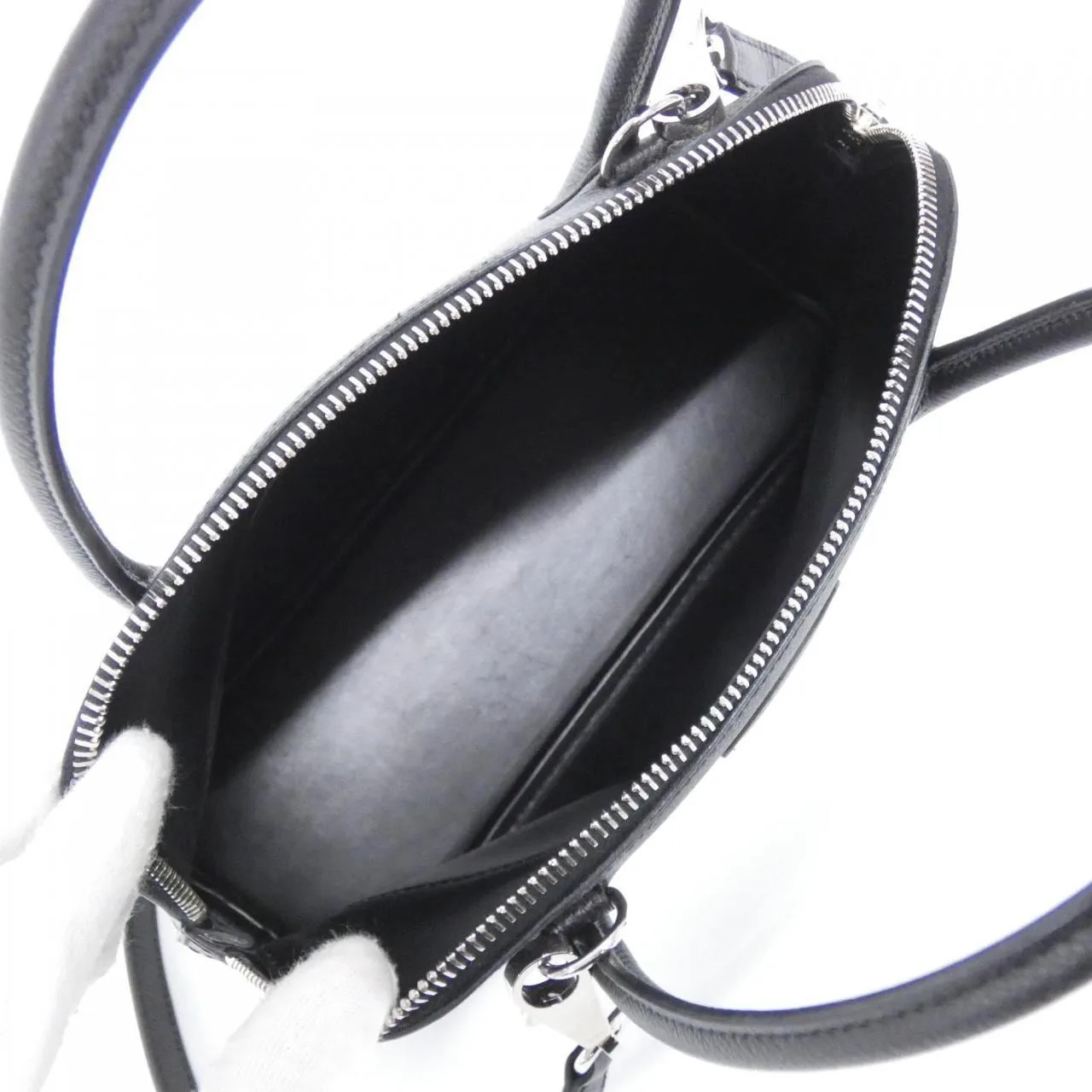 HERMES Bolide 041693CK Handbag Epsom 黑色 Epsom 皮 中古品A - 縮圖 6