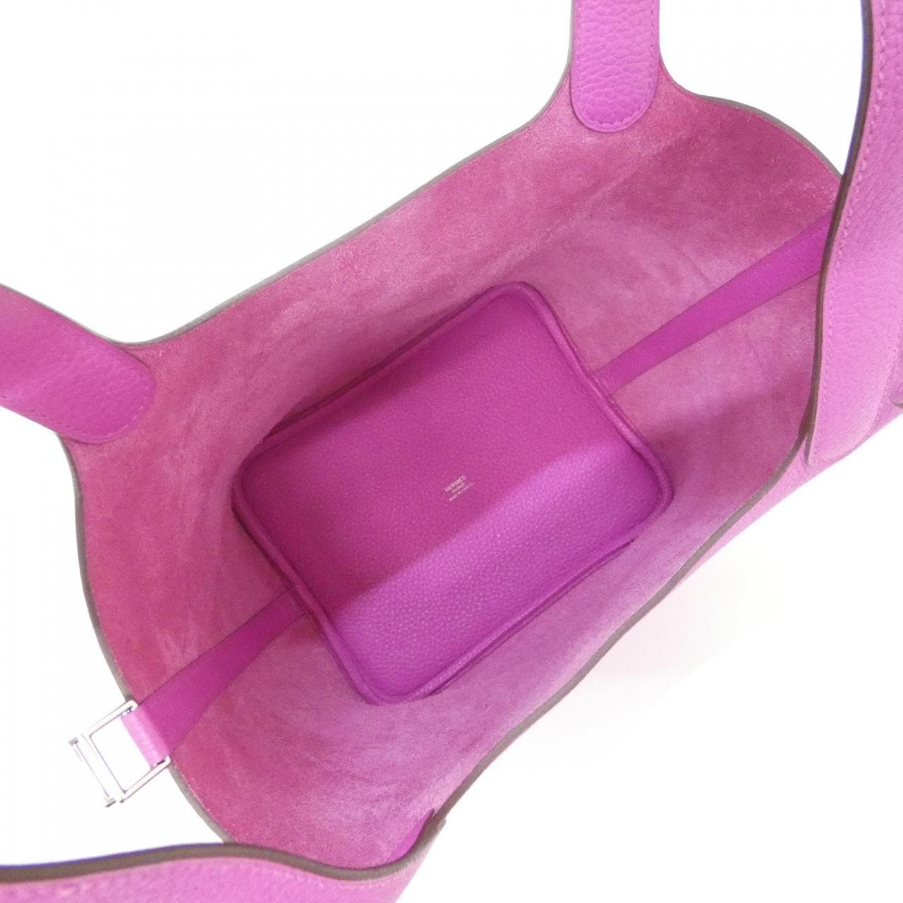 HERMES HERMÈS Picotin 060991CK Bag Clemence Black Clemence Leather - Thumbnail 5