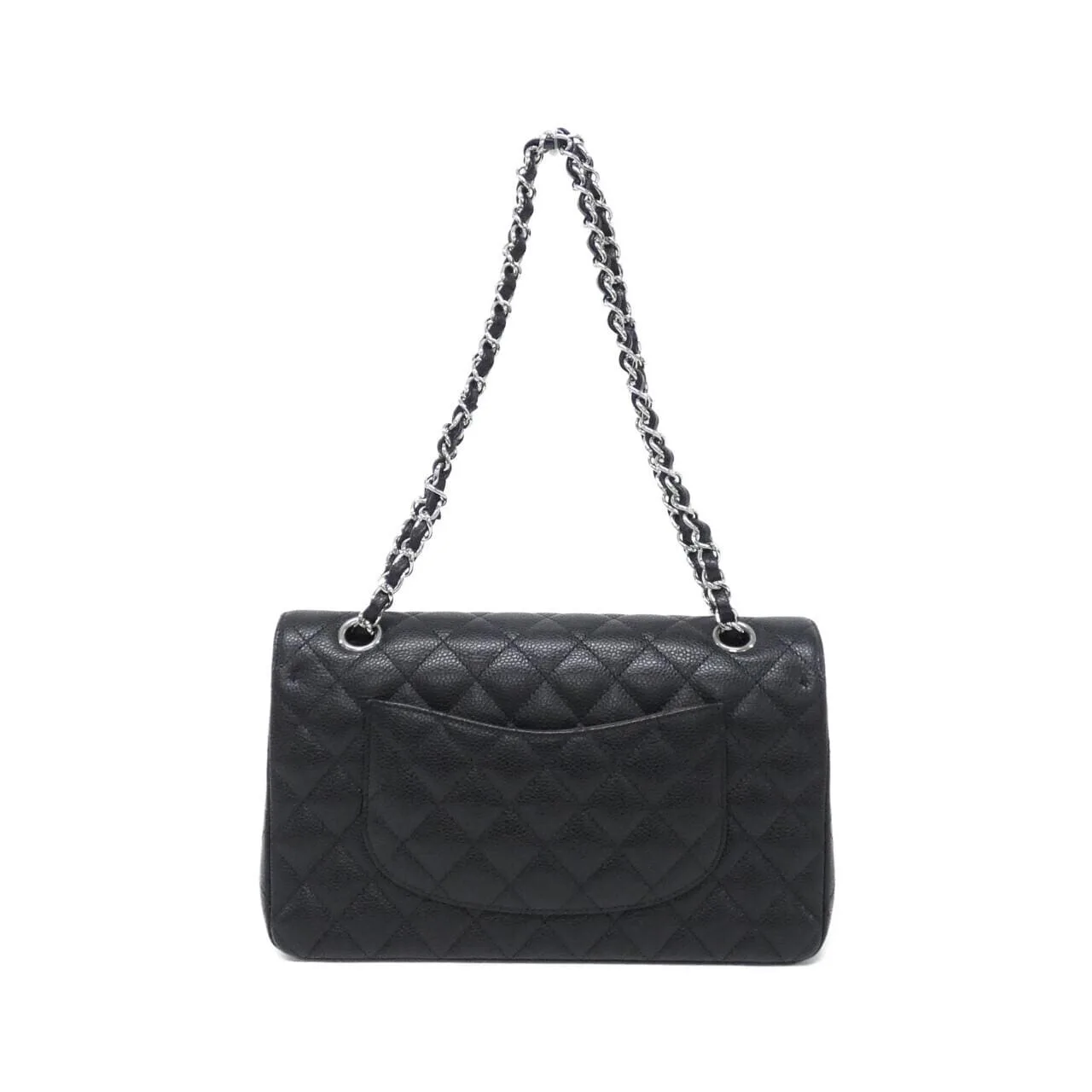 CHANEL Matelasse 1112 Shoulder Grained Calfskin 黑色 荔枝紋牛皮 中古品A - 縮圖 2