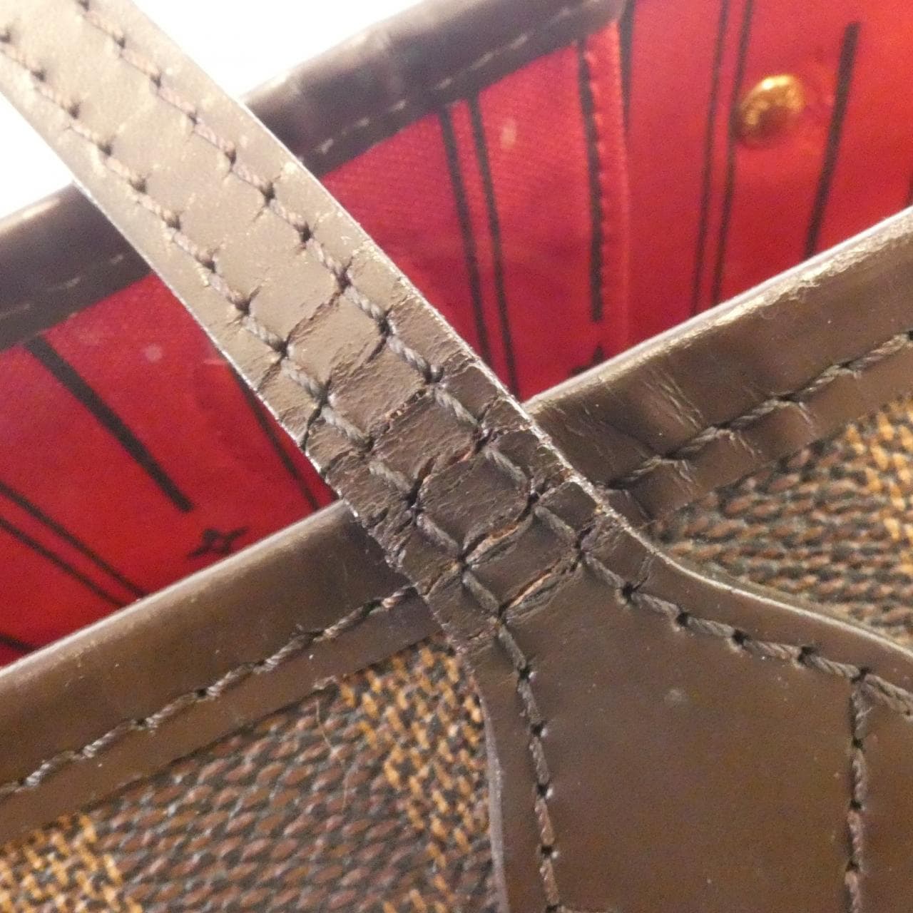 LOUIS VUITTON Neverfull N51109 Tote Damier Black Damier Rank B - Thumbnail 5