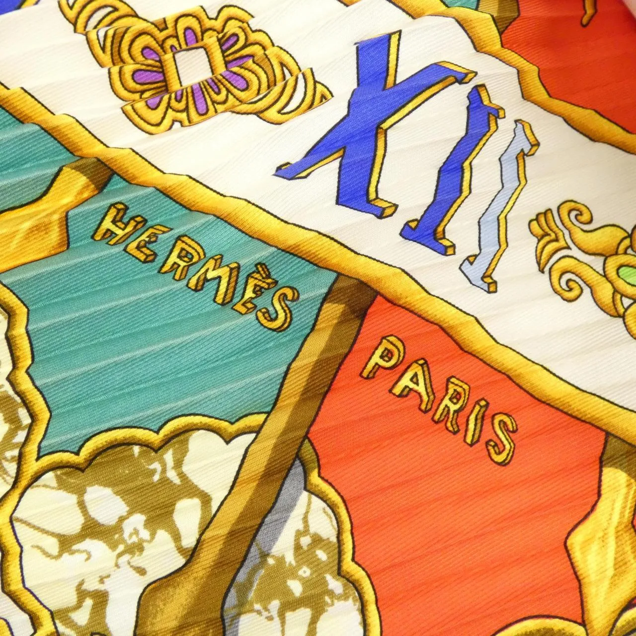HERMES Scarf 白色 中古品A - 縮圖 4