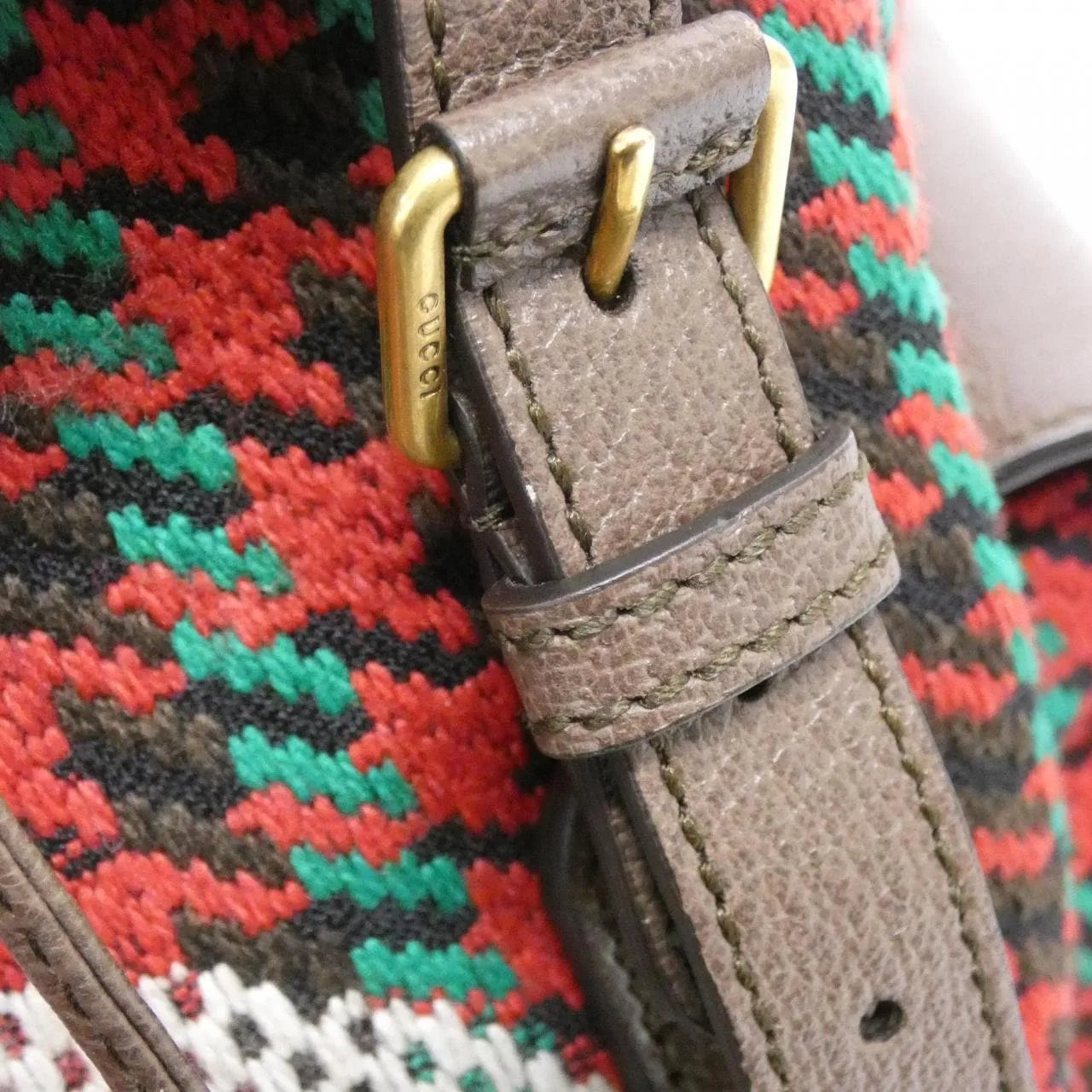 GUCCI Horsebit 1955 625939 2J9AT Backpack Leather 黑色 皮革 中古品A - 縮圖 4