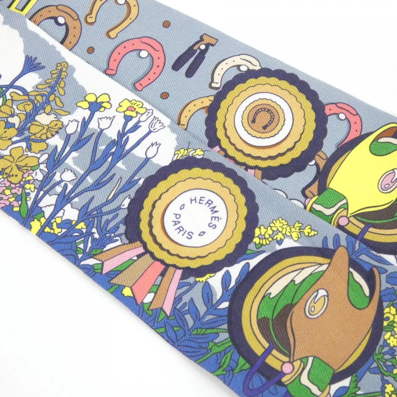 HERMES 064207S Scarf Blue Rank A - Thumbnail 3