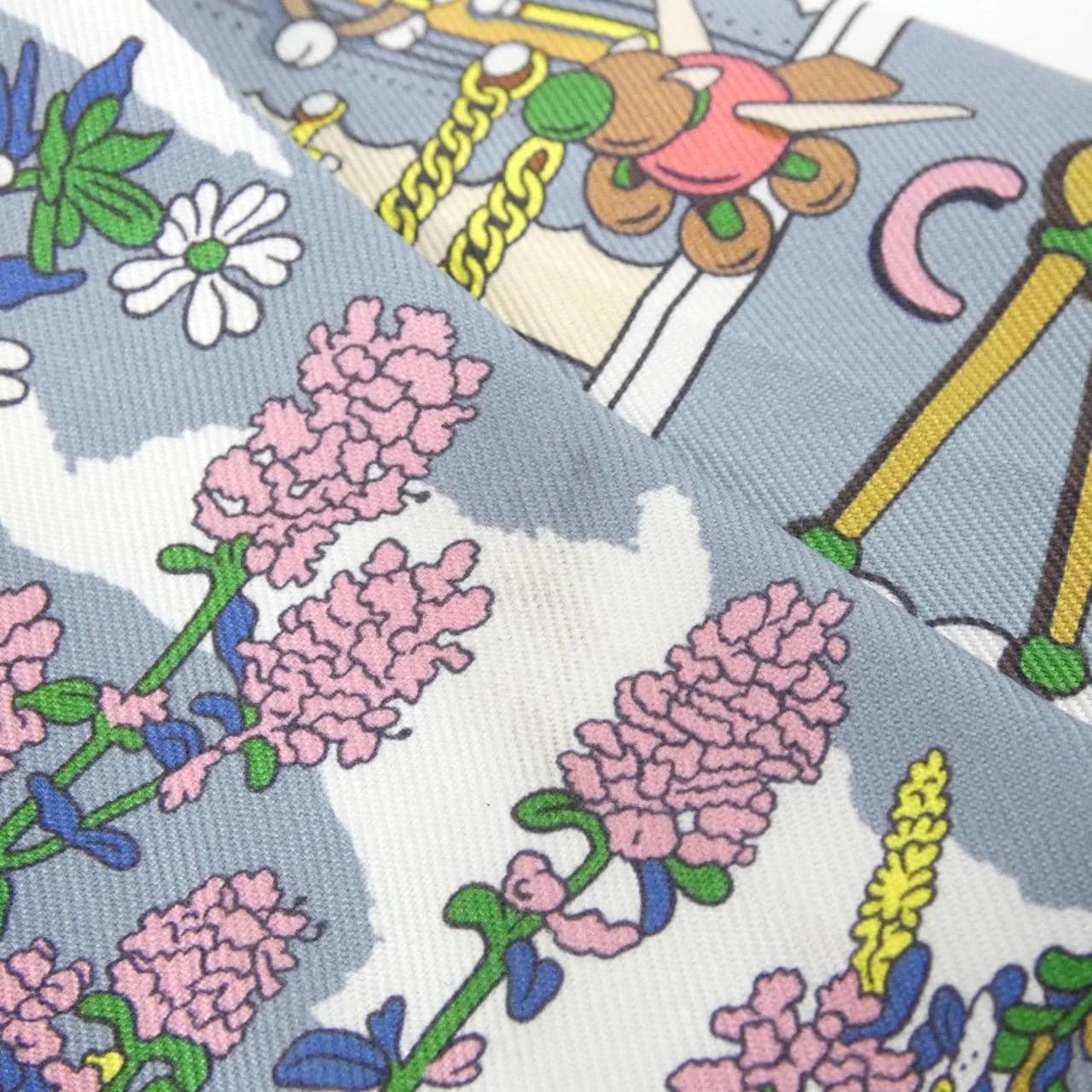 HERMES 064207S Scarf Blue Rank A - Thumbnail 4