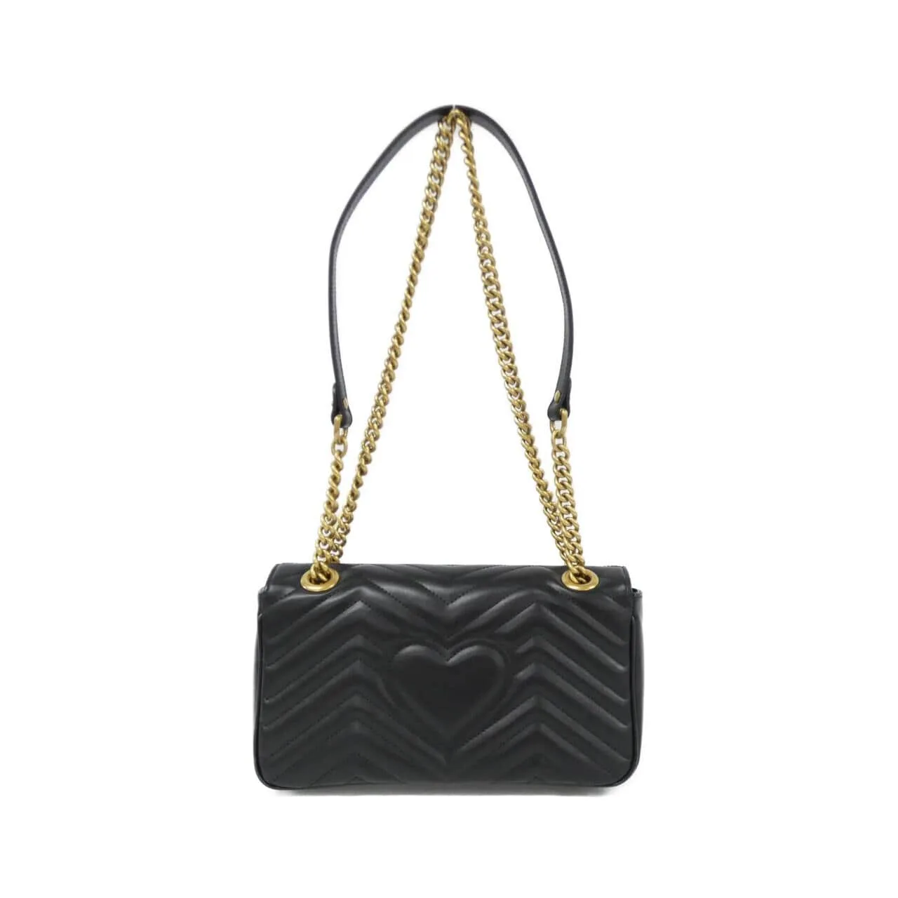 GUCCI Marmont 443497 DTDIT Shoulder Leather Black Leather - Thumbnail 2