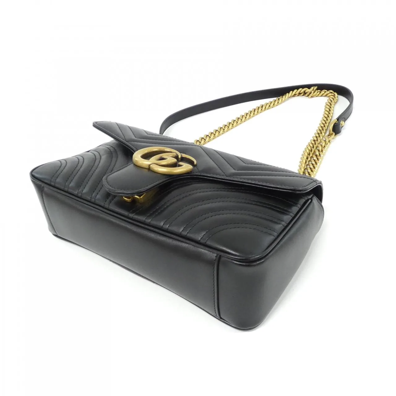 GUCCI Marmont 443497 DTDIT Shoulder Leather Black Leather - Thumbnail 3