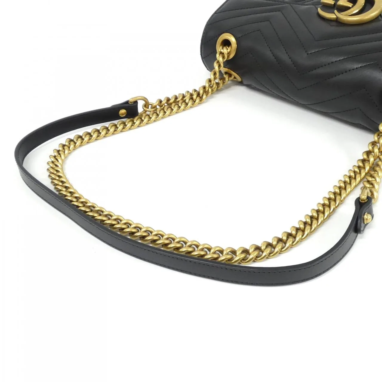 GUCCI Marmont 443497 DTDIT Shoulder Leather Black Leather - Thumbnail 5