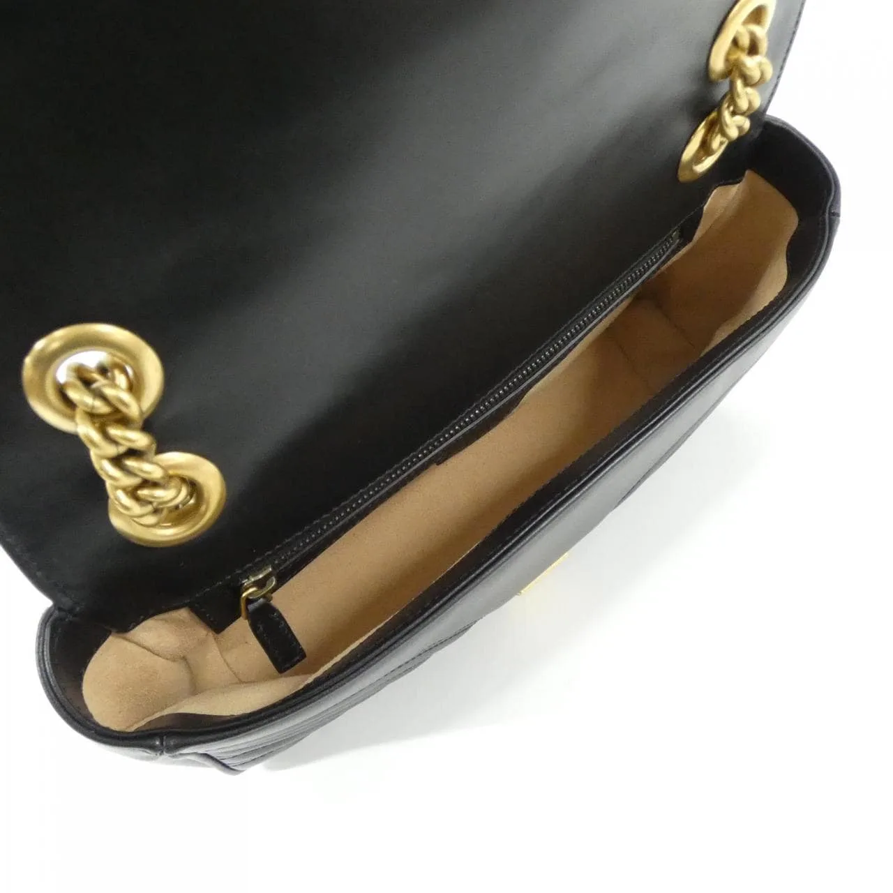 GUCCI Marmont 443497 DTDIT Shoulder Leather Black Leather - Thumbnail 6