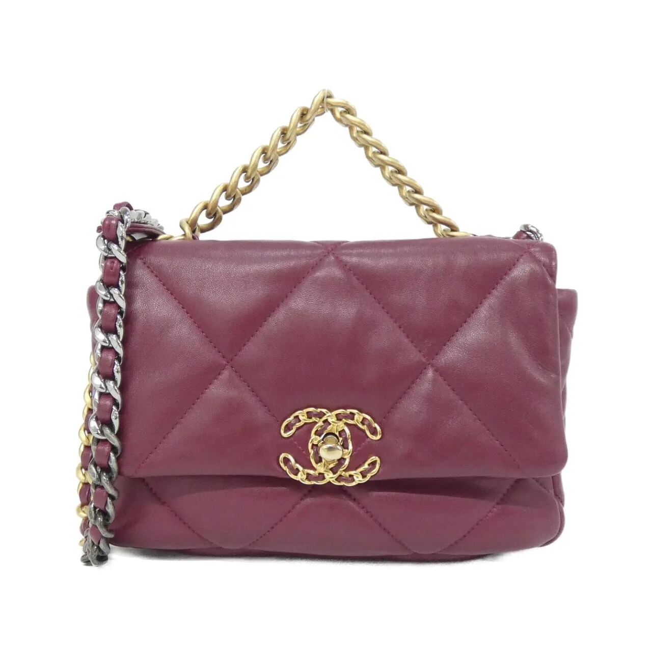 CHANEL Chanel 19 AS1160 Shoulder Lambskin Bordeaux