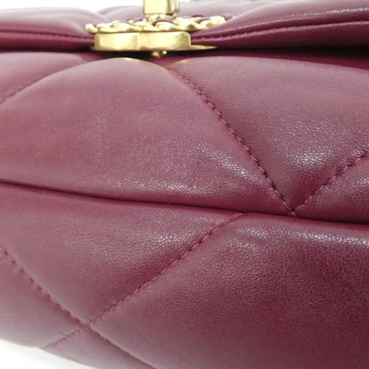 CHANEL Chanel 19 AS1160 Shoulder Lambskin Bordeaux Lambskin Rank A - Thumbnail 3