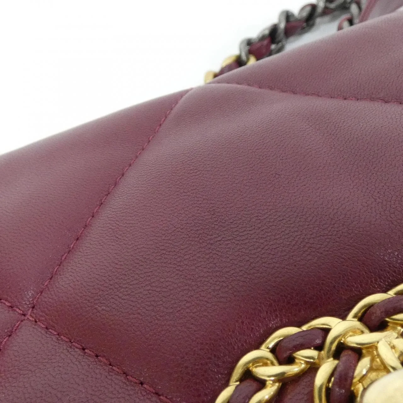 CHANEL Chanel 19 AS1160 Shoulder Lambskin Bordeaux Lambskin Rank A - Thumbnail 5
