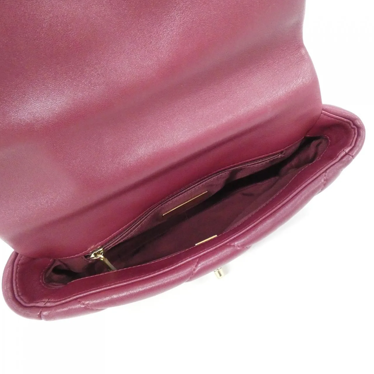 CHANEL Chanel 19 AS1160 Shoulder Lambskin Bordeaux Lambskin Rank A - Thumbnail 8