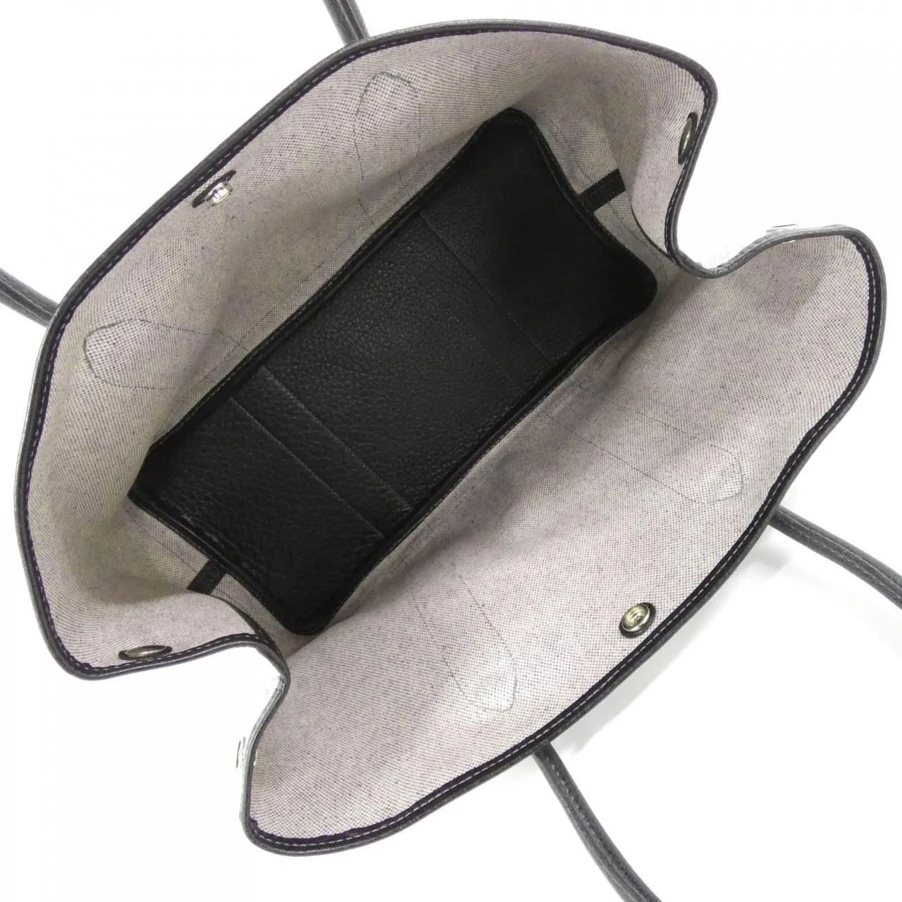 HERMES Garden Party 034924CK Tote 黑色 中古品A - 縮圖 7