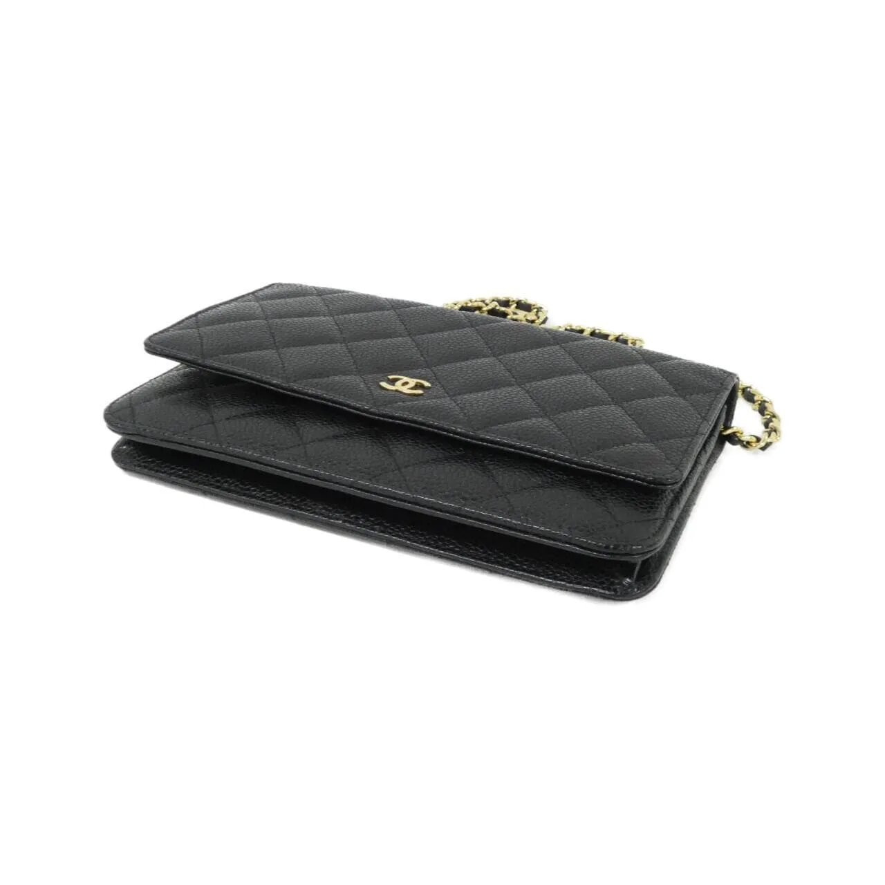 CHANEL Timeless Classic 33814 Wallet Grained Calfskin Black Grained Calfskin Rank A - Thumbnail 3