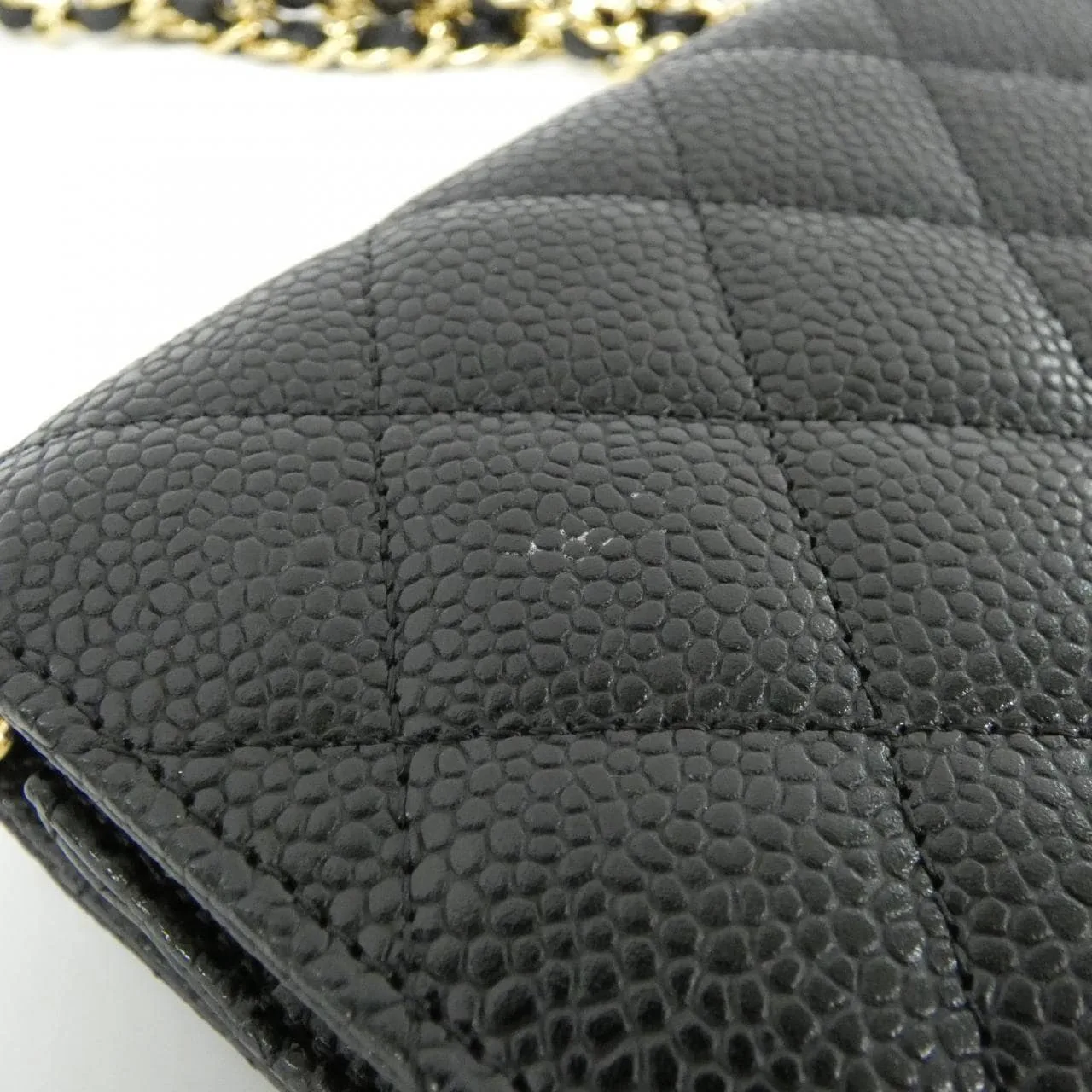 CHANEL Timeless Classic 33814 Wallet Grained Calfskin Black Grained Calfskin Rank A - Thumbnail 4