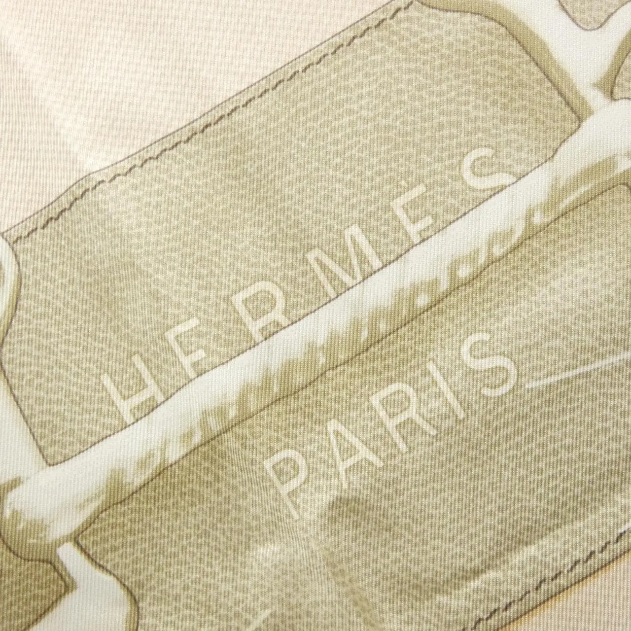 HERMES Scarf 米色 中古品A - 縮圖 2