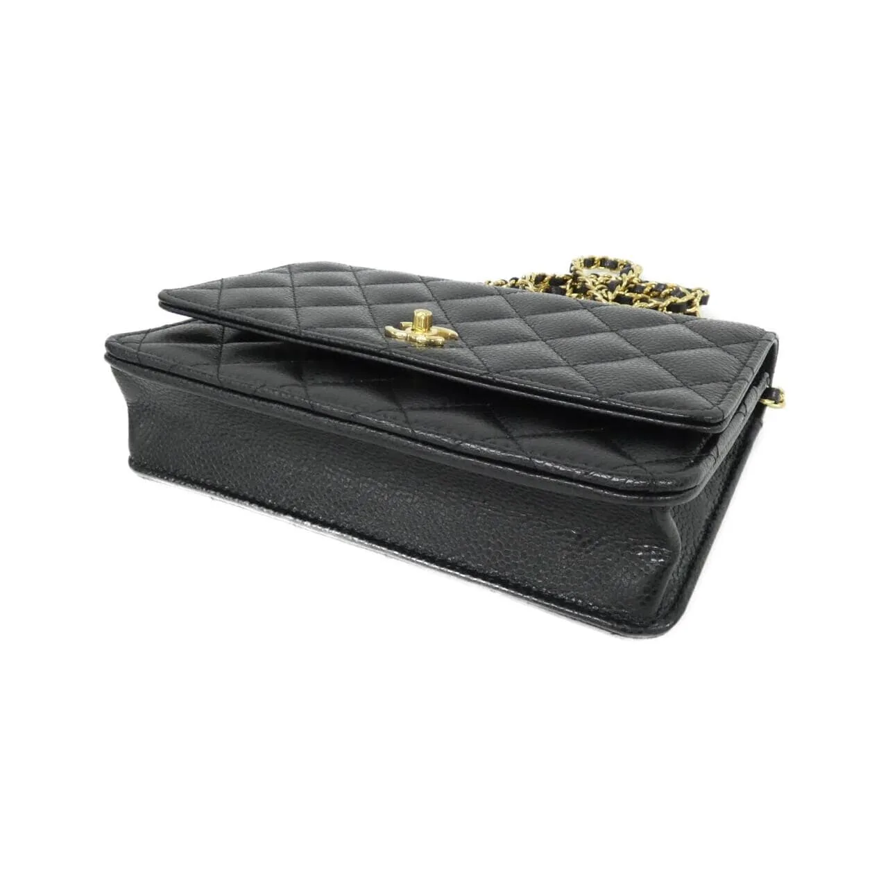 CHANEL AP4241 Wallet Grained Calfskin Black Grained Calfskin Rank A - Thumbnail 3