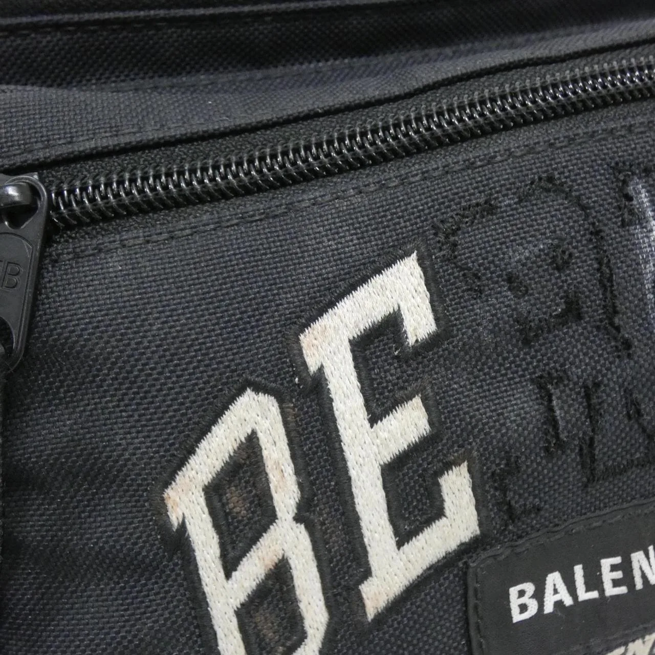 BALENCIAGA 482389 Belt Nylon 黑色 尼龍 中古品B - 縮圖 5