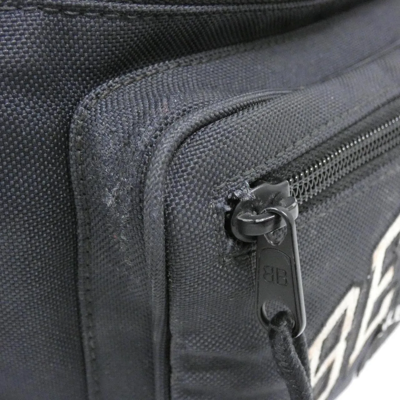 BALENCIAGA 482389 Belt Nylon 黑色 尼龍 中古品B - 縮圖 6