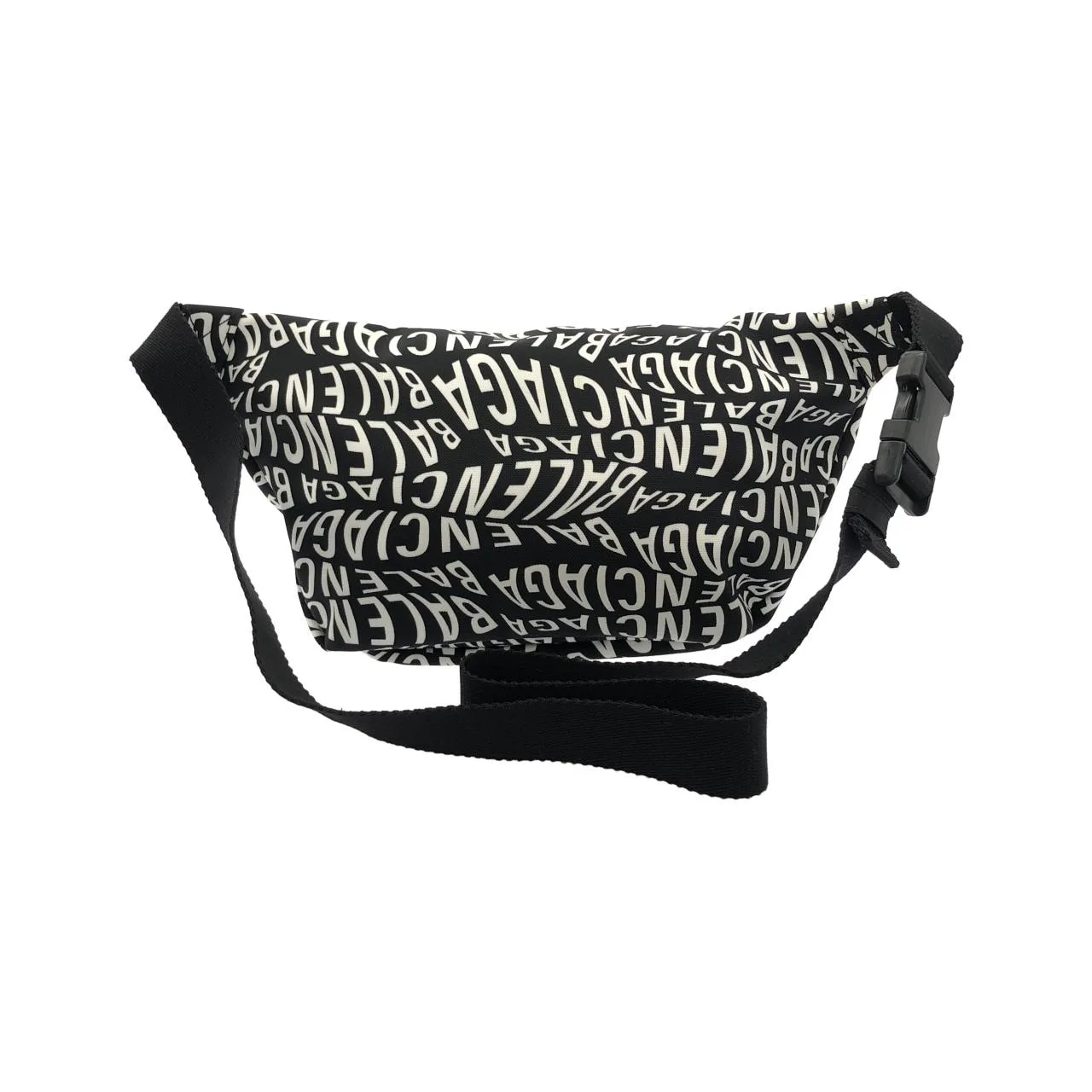 BALENCIAGA 533009 9MIAN Belt Nylon 黑色 尼龍 中古品A - 縮圖 2