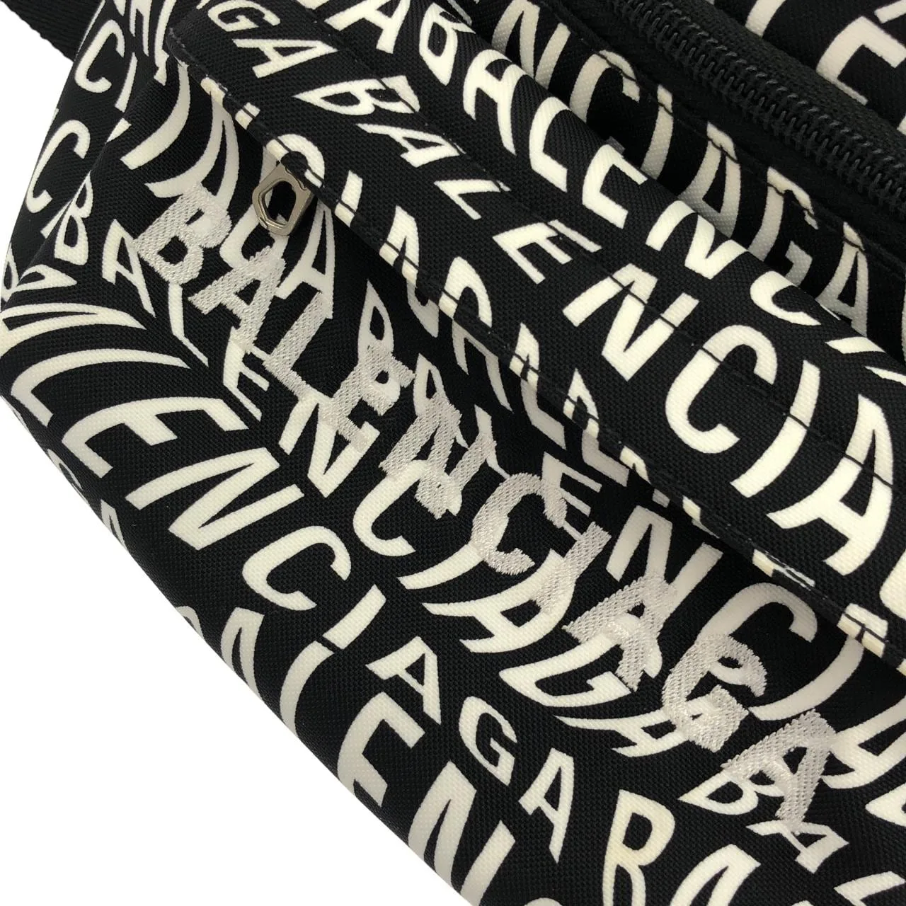 BALENCIAGA 533009 9MIAN Belt Nylon 黑色 尼龍 中古品A - 縮圖 9