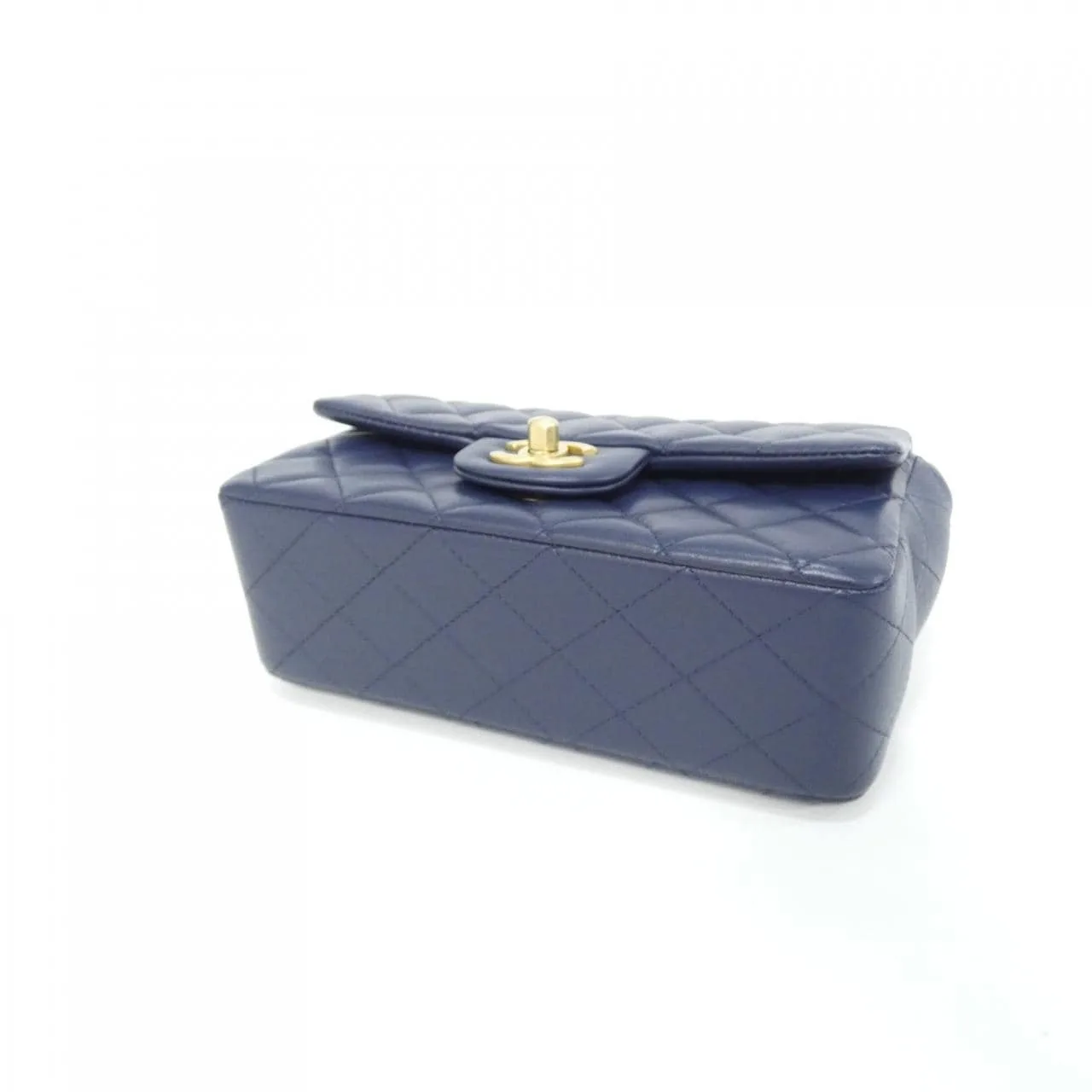 CHANEL Vanity AS2431 Handbag Lambskin Navy Lambskin Rank A - Thumbnail 3