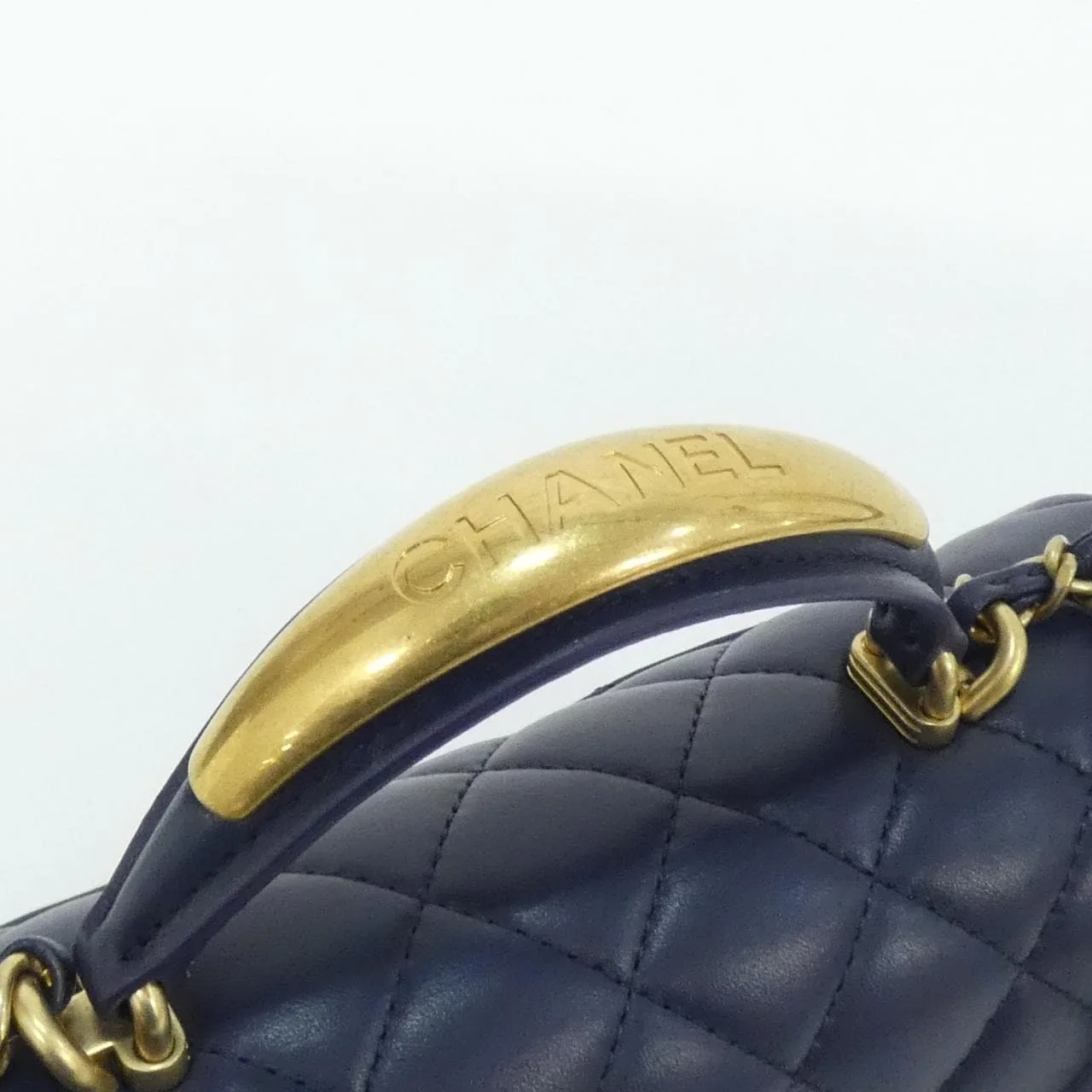 CHANEL Vanity AS2431 Handbag Lambskin Navy Lambskin Rank A - Thumbnail 6