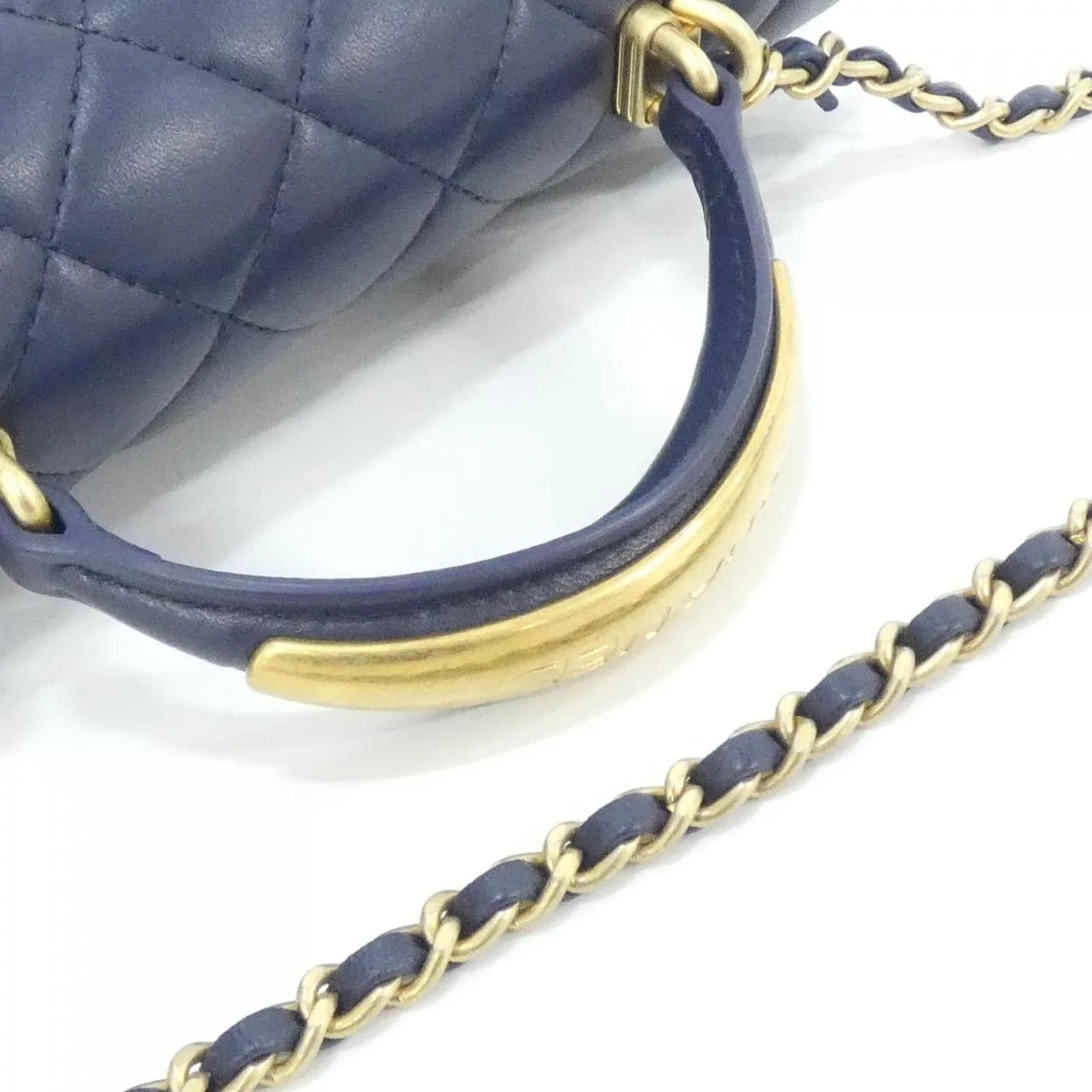CHANEL Vanity AS2431 Handbag Lambskin Navy Lambskin Rank A - Thumbnail 7