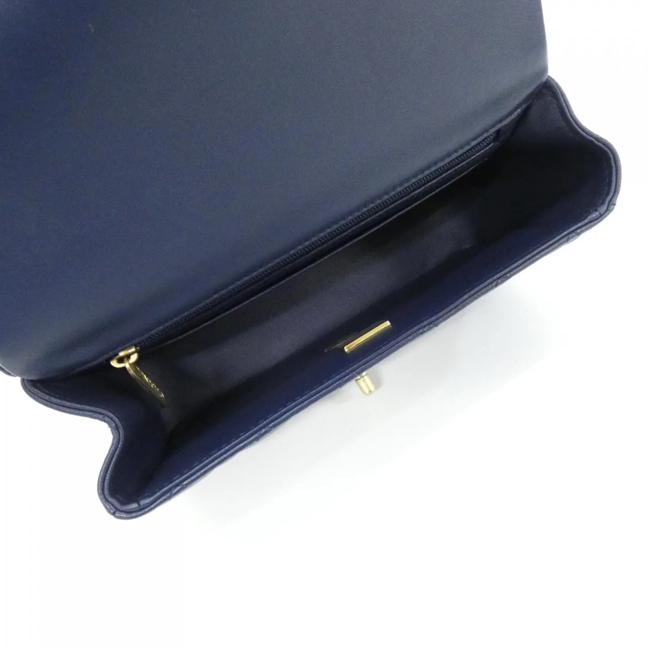 CHANEL Vanity AS2431 Handbag Lambskin Navy Lambskin Rank A - Thumbnail 8