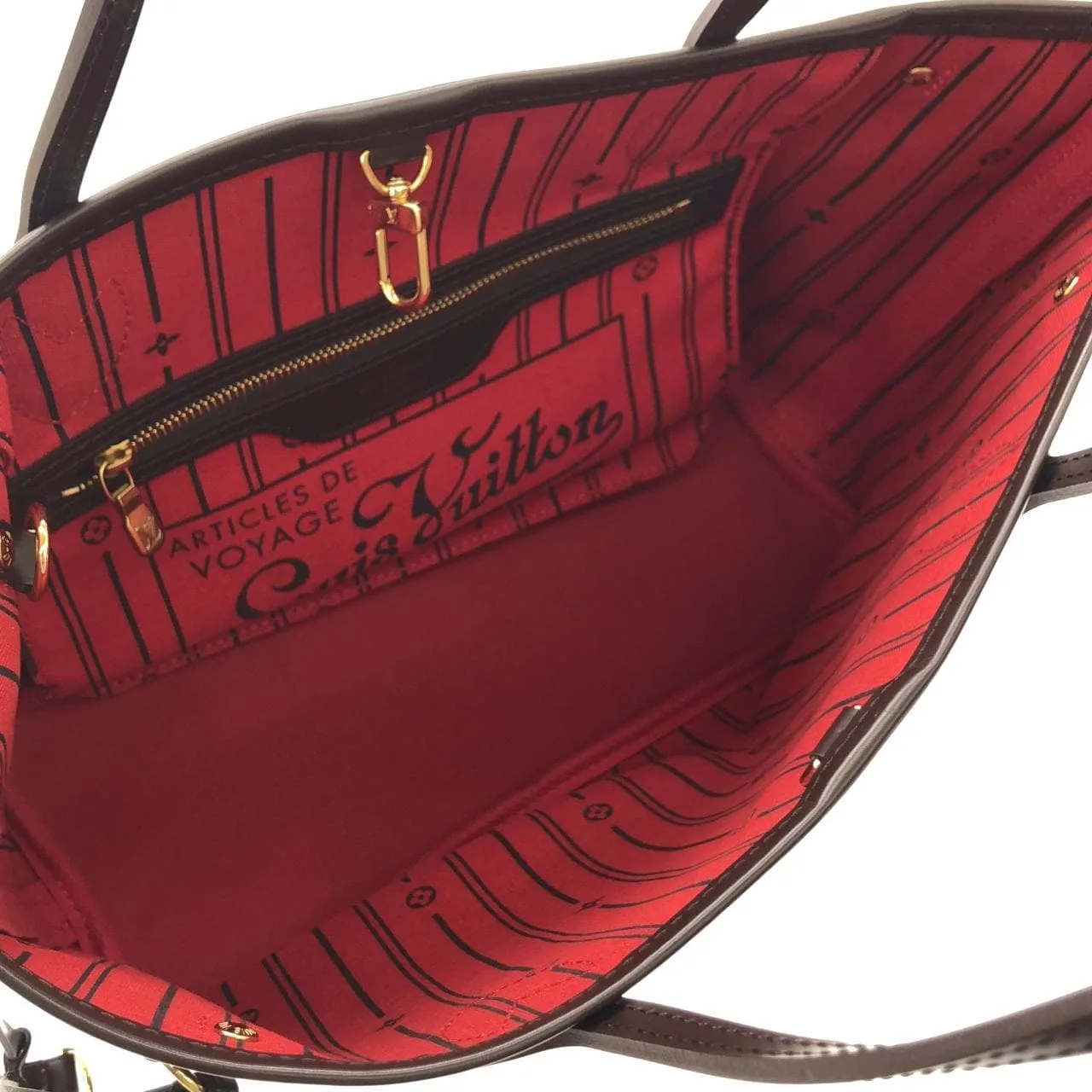 LOUIS VUITTON Neverfull N51109 Tote Damier 黑色 Damier 中古品A - 縮圖 4