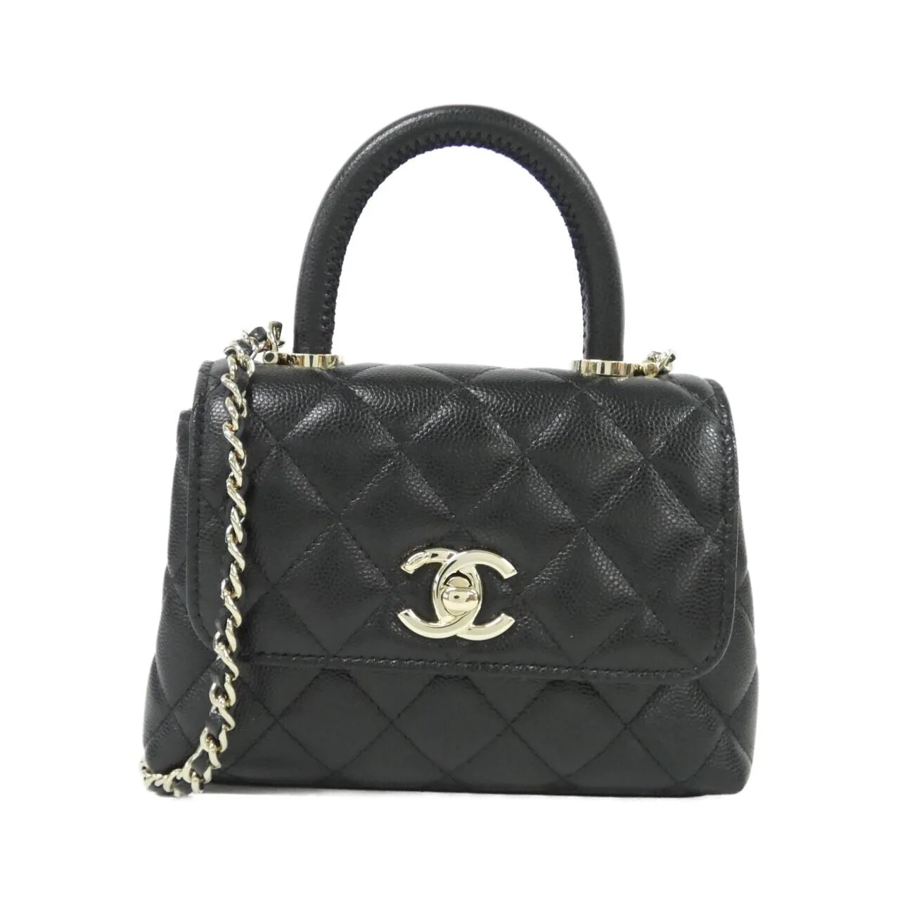 CHANEL AP4244 Wallet Grained Calfskin Black