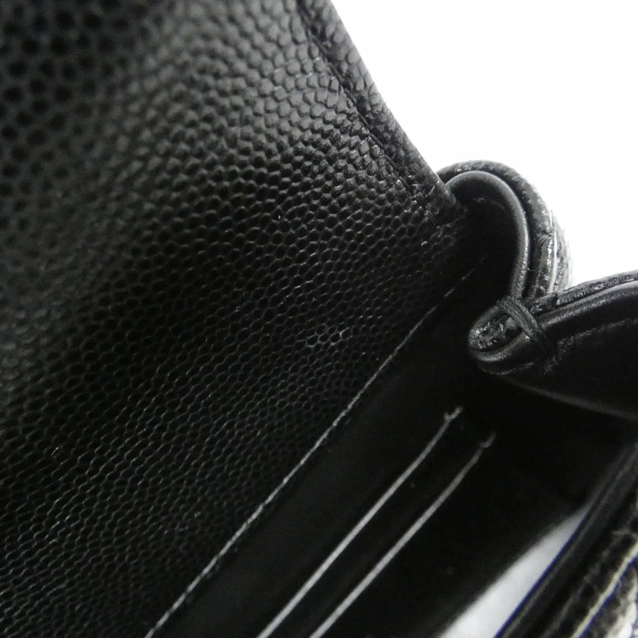 CHANEL AP4244 Wallet Grained Calfskin 黑色 荔枝紋牛皮 中古品A - 縮圖 7