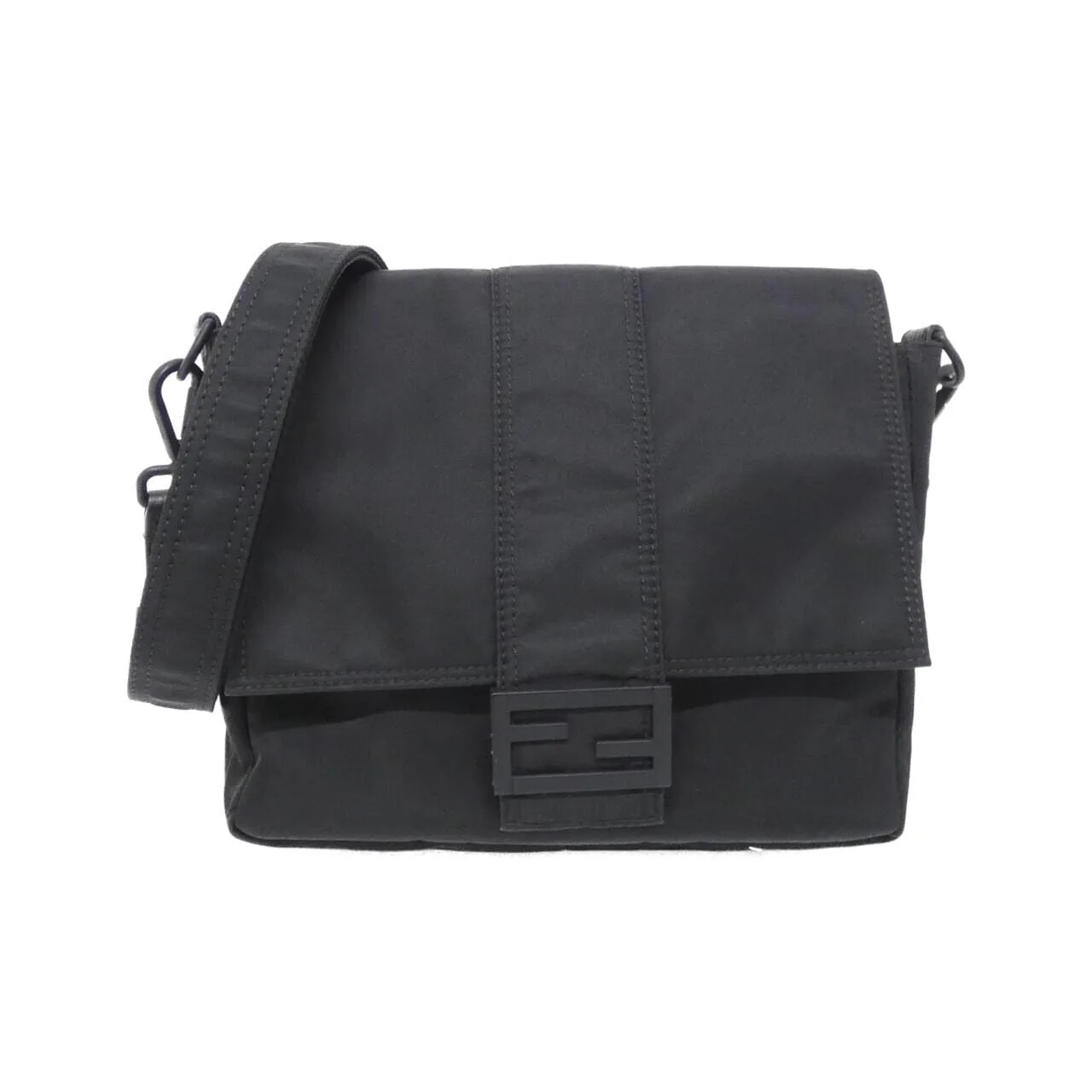 FENDI Baguette 7VA537 AG0P Shoulder Nylon Black