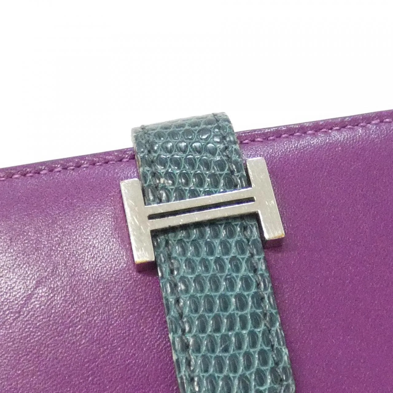 HERMES 067381CK Wallet 藍色 中古品B - 縮圖 4