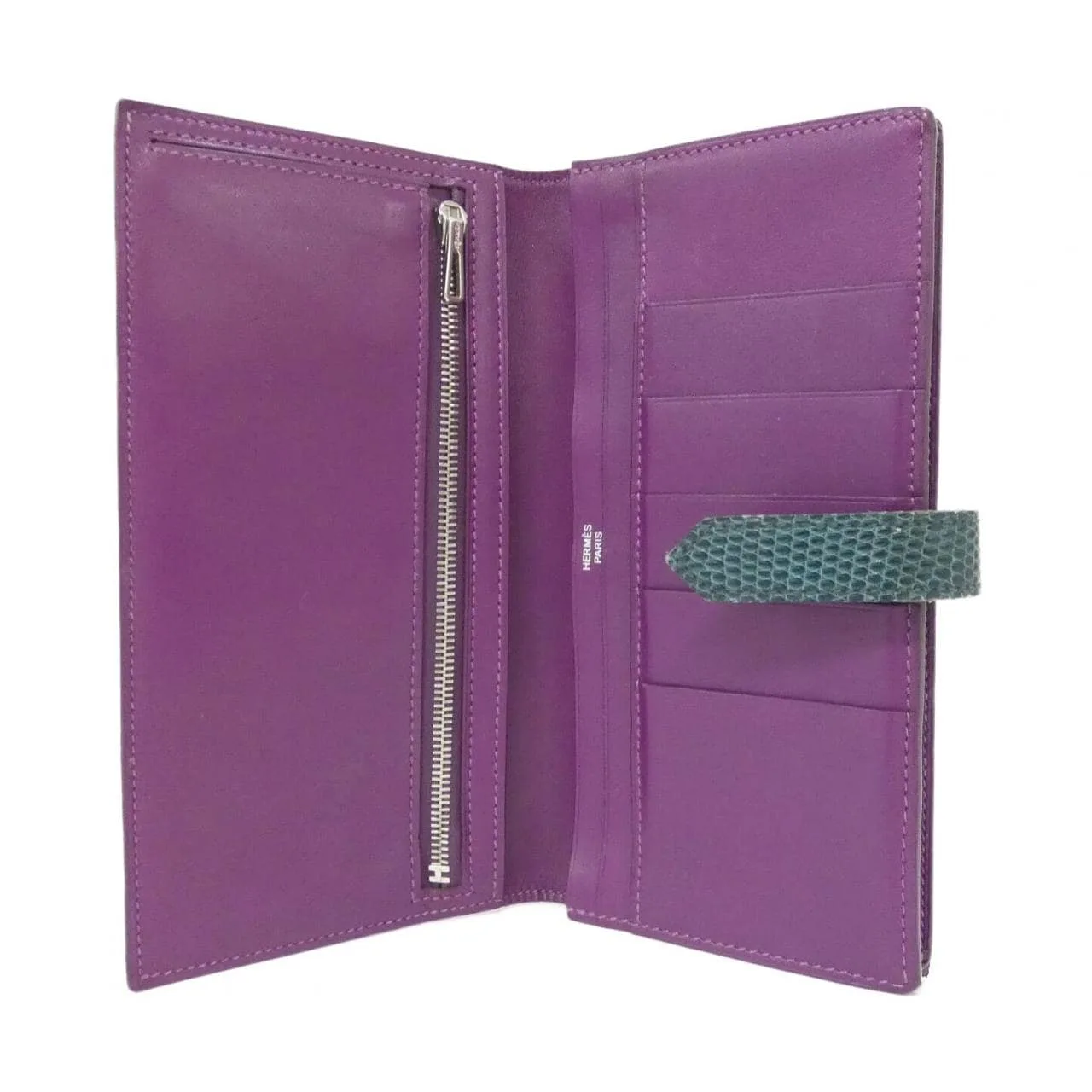 HERMES 067381CK Wallet 藍色 中古品B - 縮圖 8