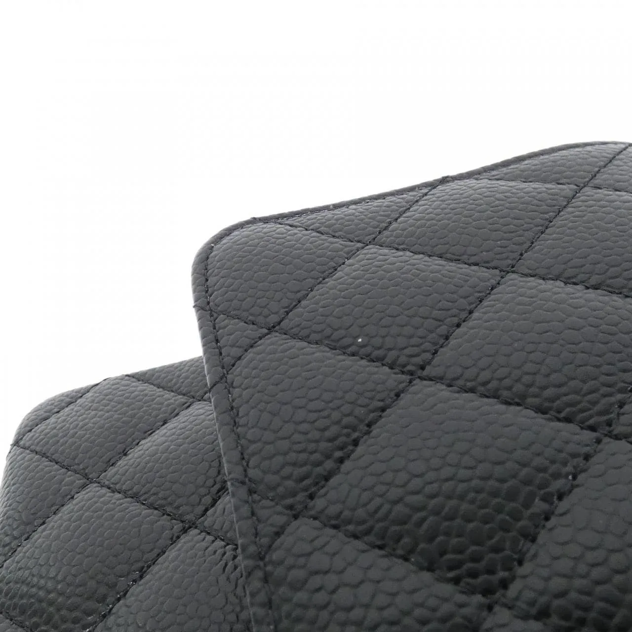 CHANEL Matelasse 1112 Shoulder Grained Calfskin 黑色 荔枝紋牛皮 中古品A - 縮圖 4