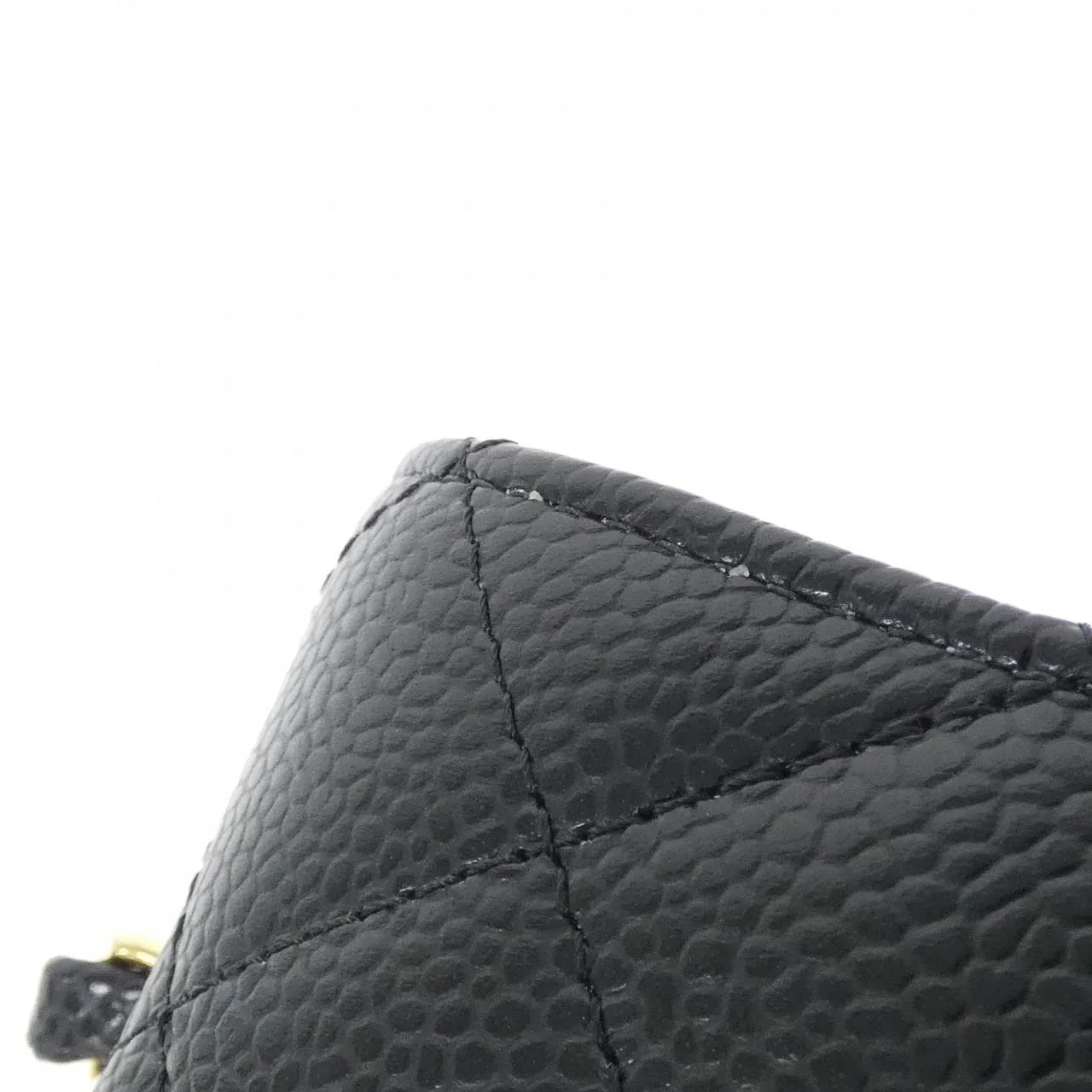 CHANEL Matelasse 1112 Shoulder Grained Calfskin 黑色 荔枝紋牛皮 中古品A - 縮圖 5