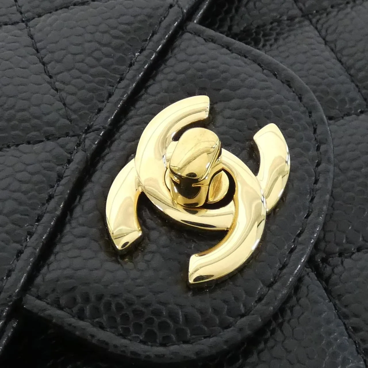 CHANEL Matelasse 1112 Shoulder Grained Calfskin 黑色 荔枝紋牛皮 中古品A - 縮圖 6